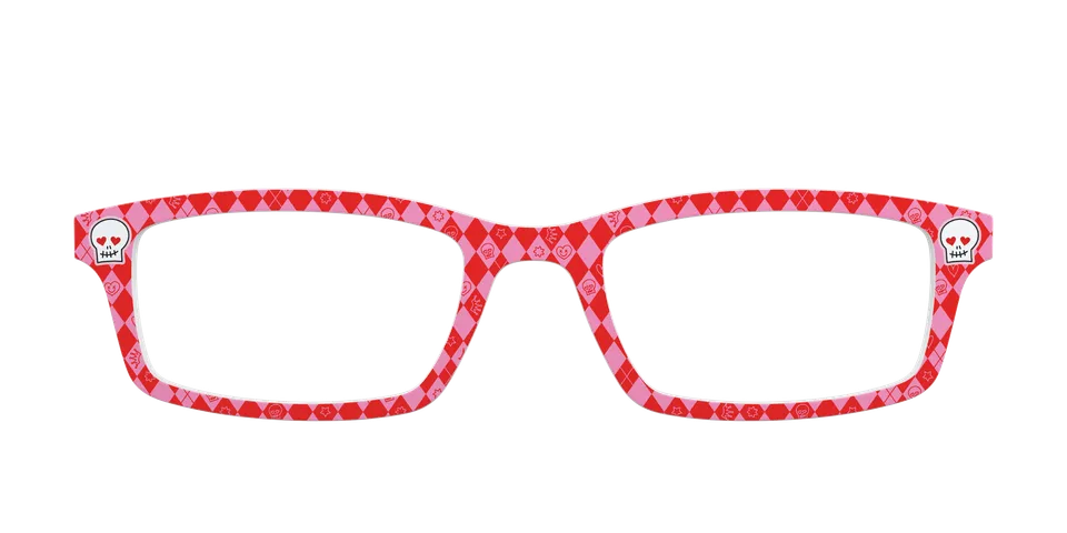 Pair Eyewear Collabs Harley Quinn Suit top occhiali rosso