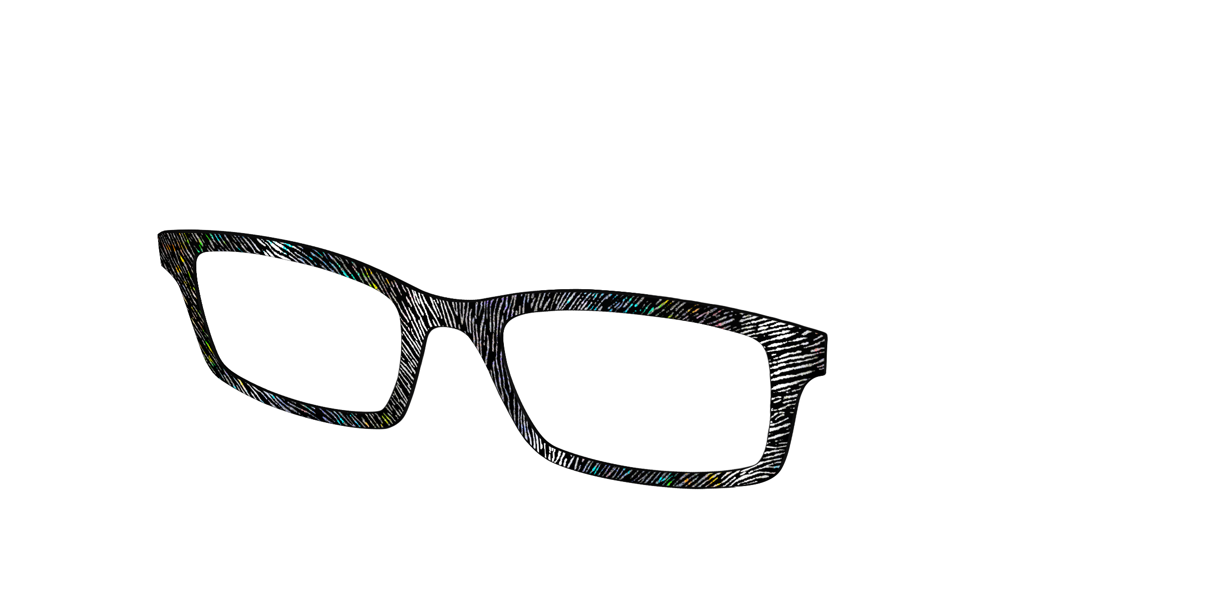 Pair Eyewear Design Tops Silver Holographic top occhiali 440