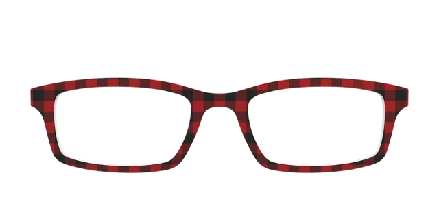 Pair Eyewear Solid Tops Buffalo Plaid Top Occhiali Rosso