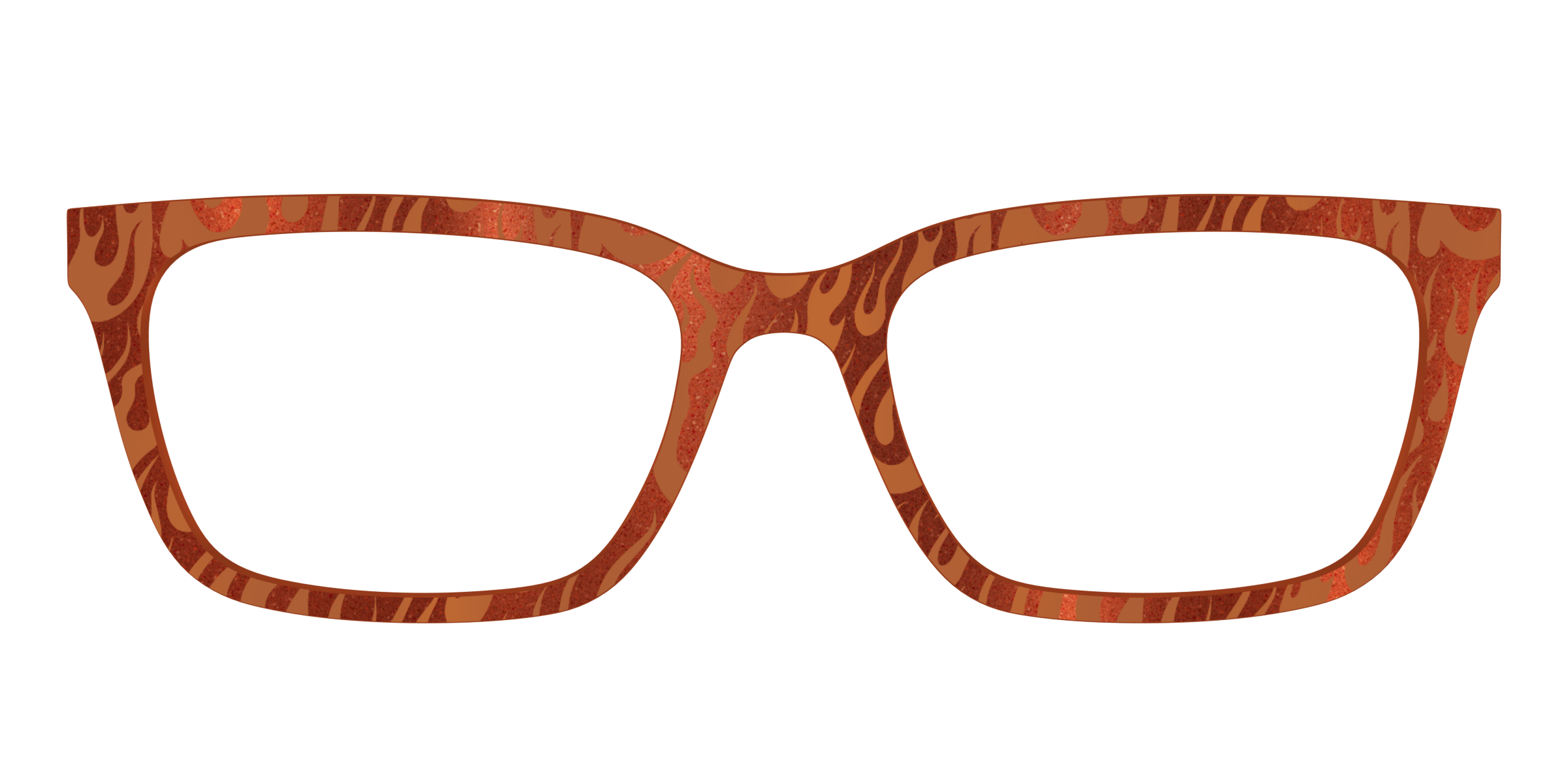Pair Eyewear Design Tops Blazing Flames Shimmer top occhiali Cedro fiamme