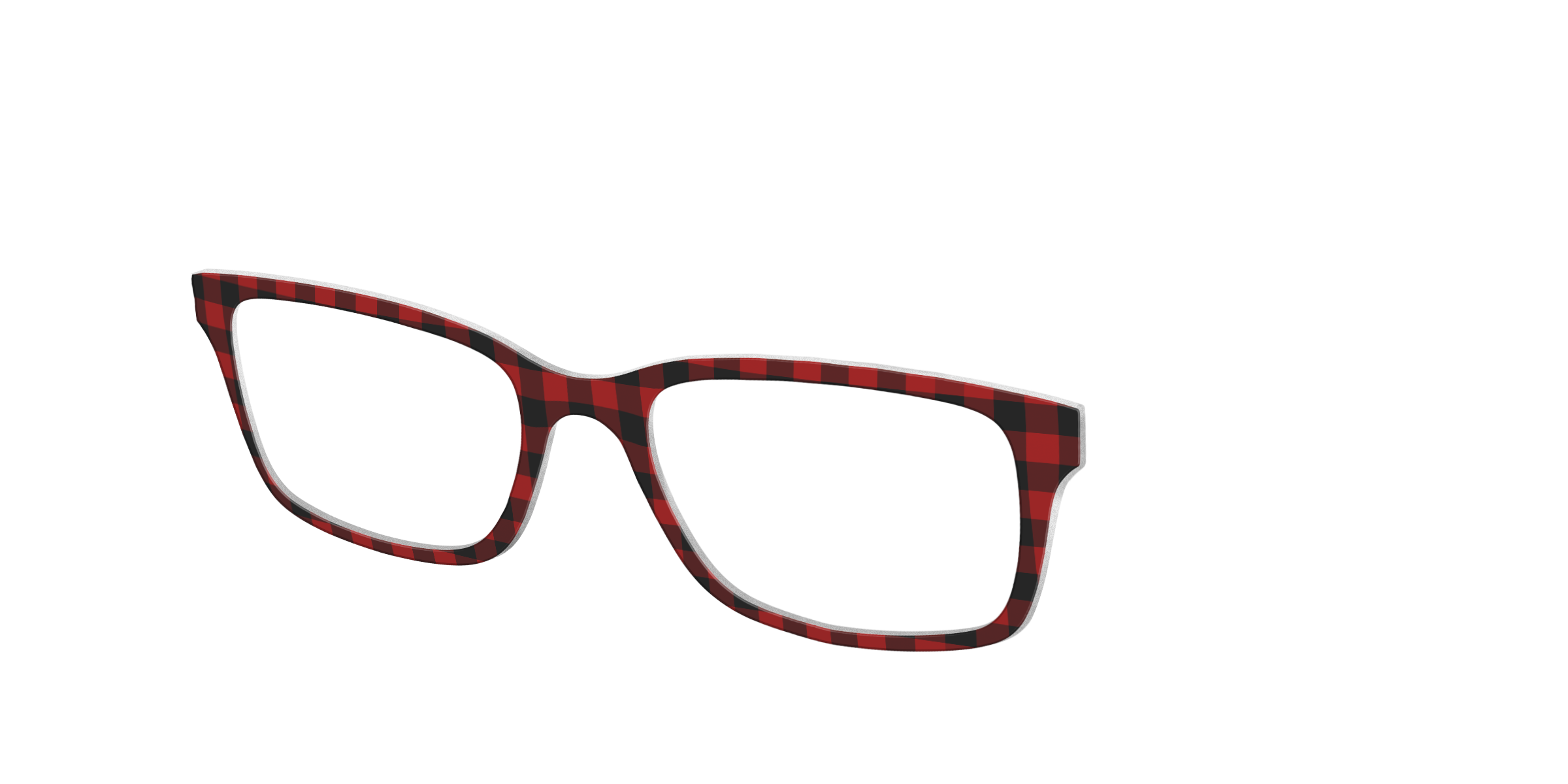 Pair Eyewear Solid Tops Buffalo Plaid Top Occhiali Rosso