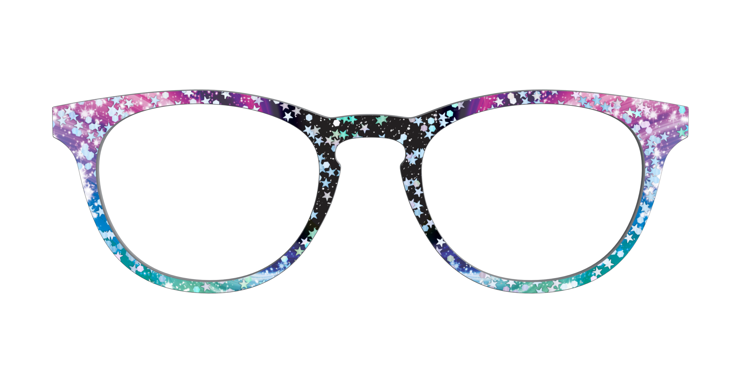 Pair Eyewear Design Tops The Stella Nebula Star Glitter top occhiali