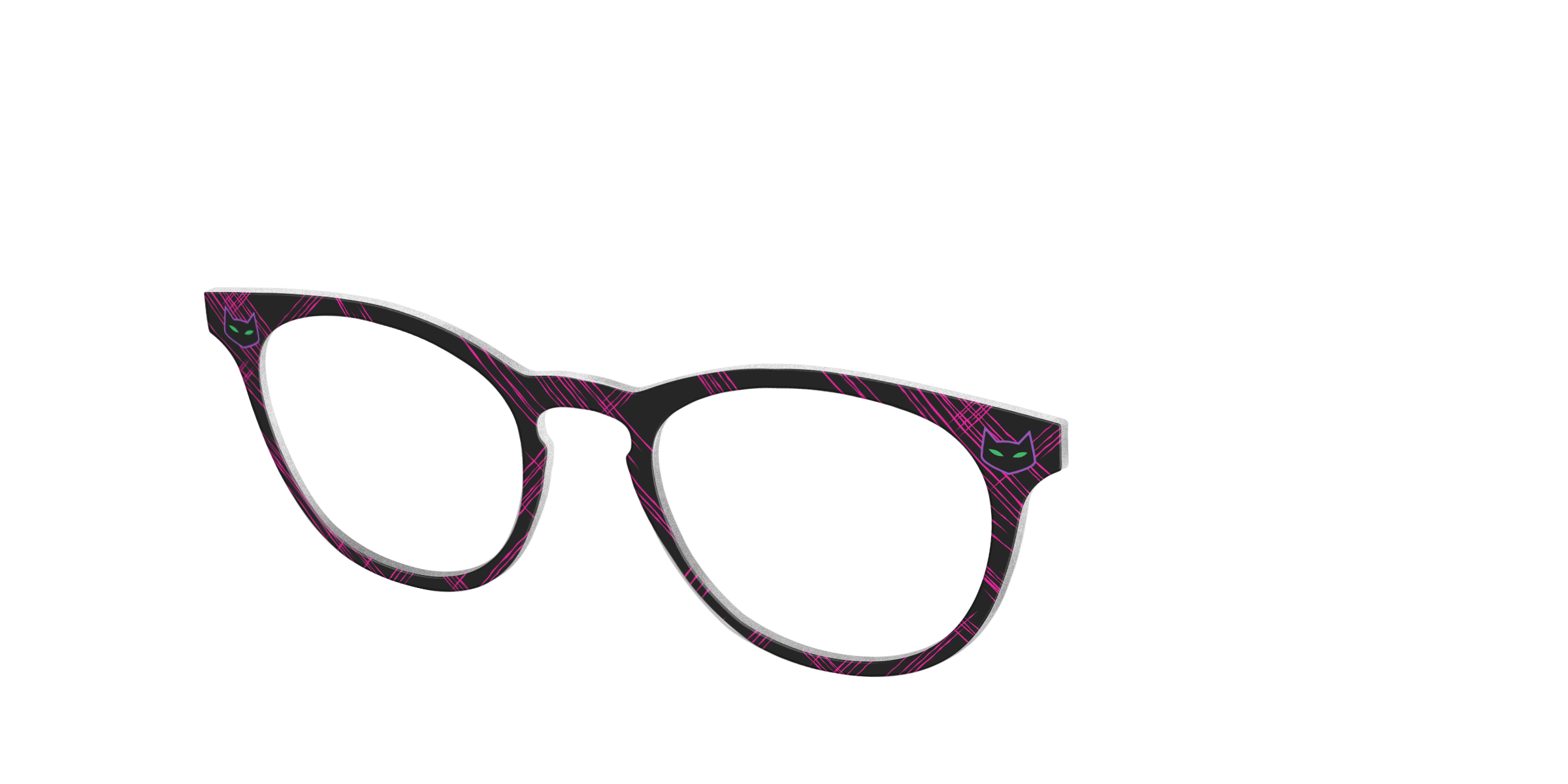 Pair Eyewear Collabs The Catwoman top occhiali nero rosa
