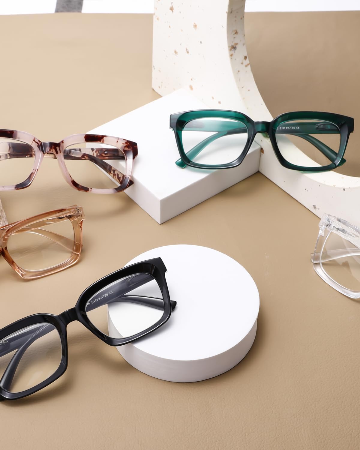 Hubeye Retro Oversized occhiali lettura +2.00 nero verde luce blu