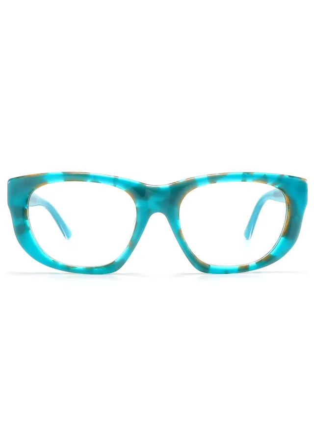 Ouyuan YD1212 montatura occhiali ovali azzurra