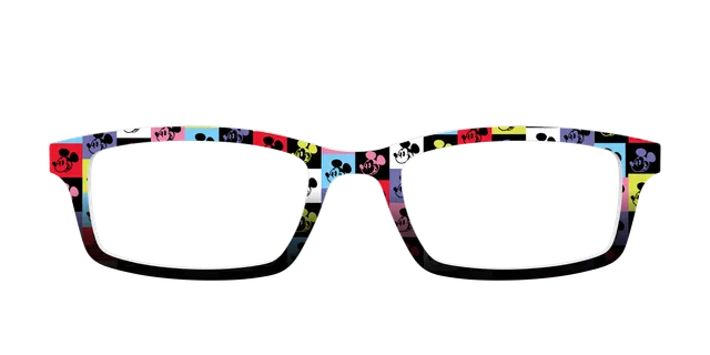 Pair Eyewear Collabs Mickey Check top magnetico a quadri