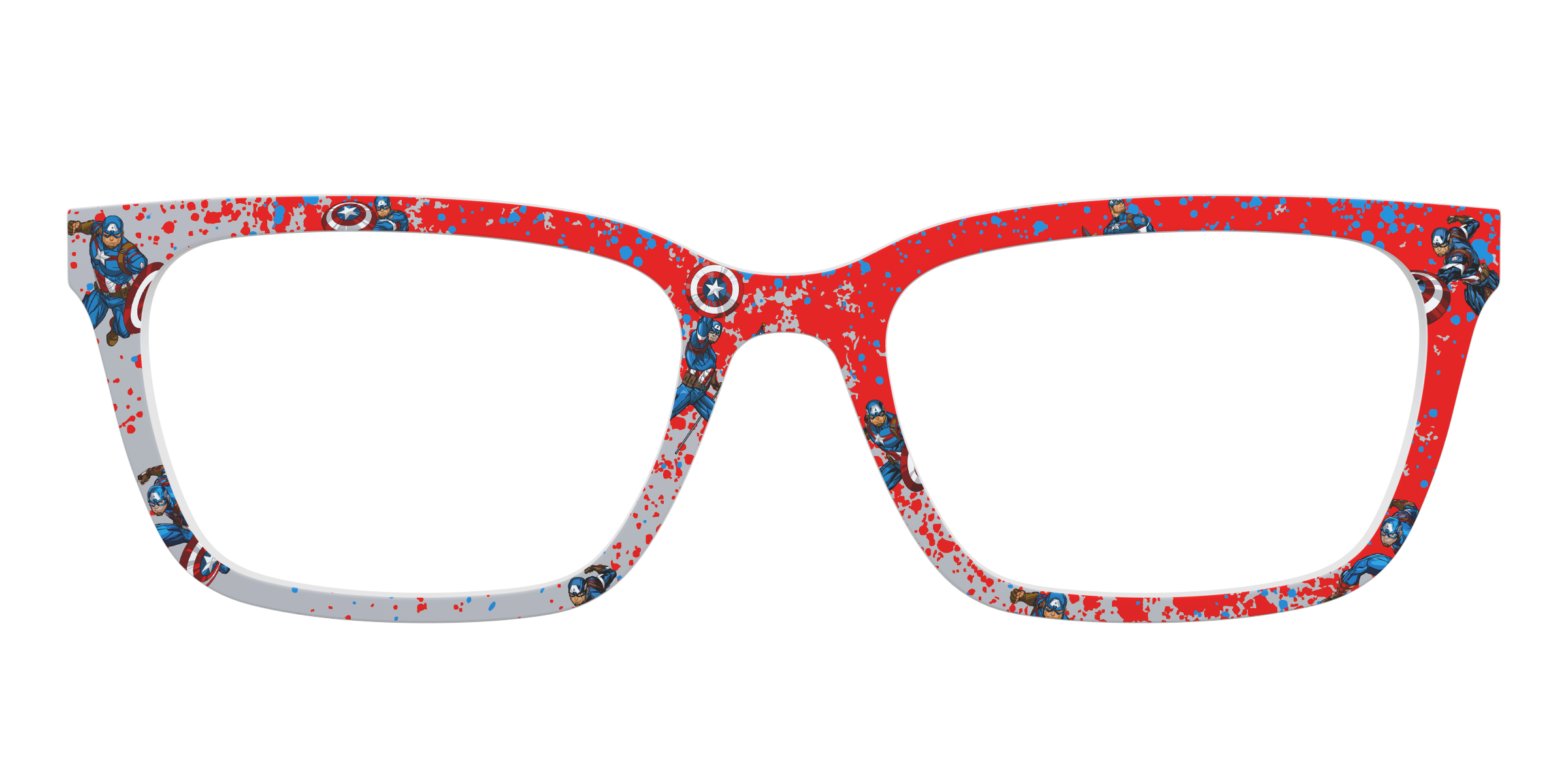 Pair Eyewear Collabs Captain America Splatter top per occhiali