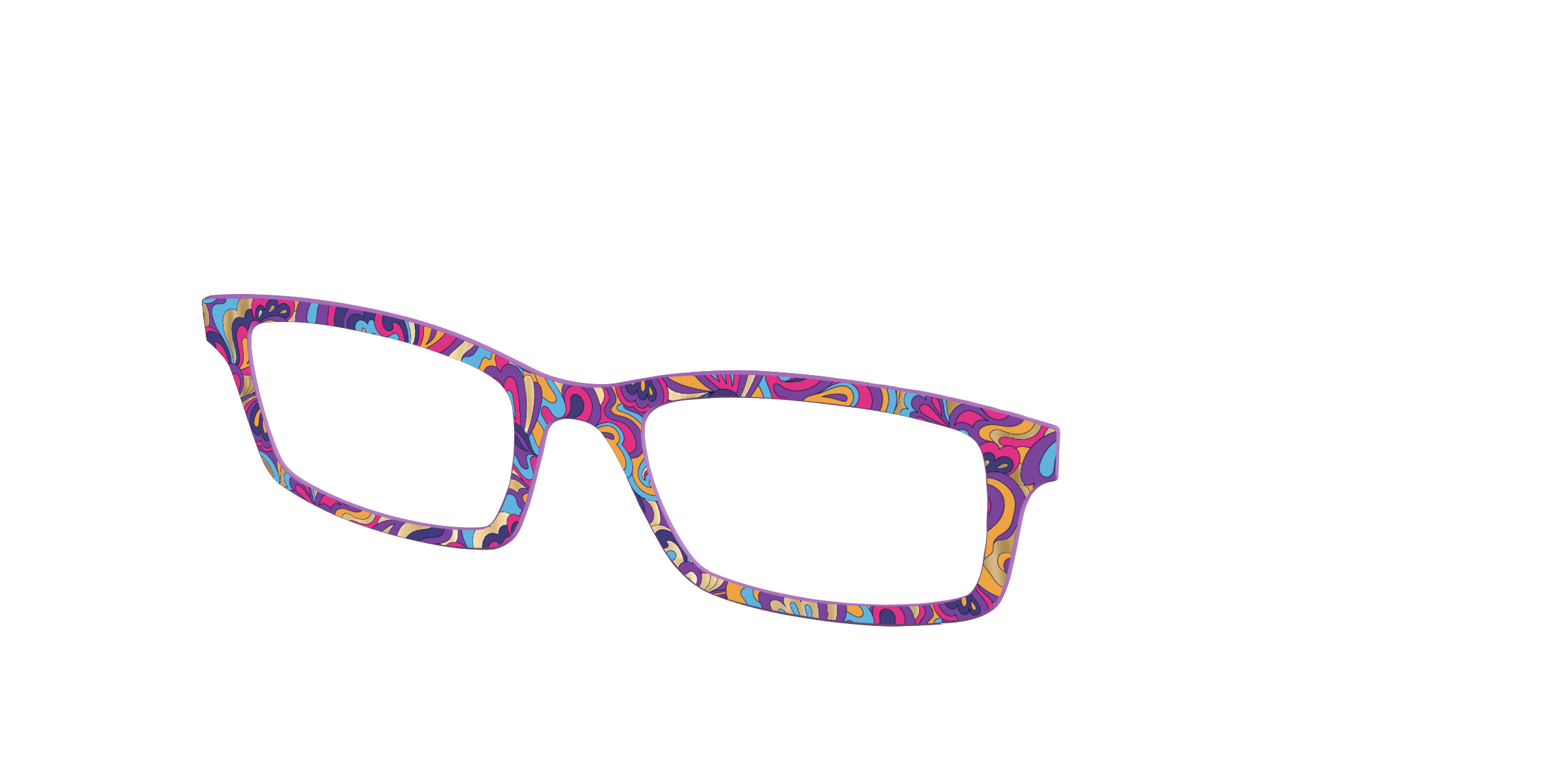 Pair Eyewear Design Tops The Flower Power Paisley Gold Foil top occhiali