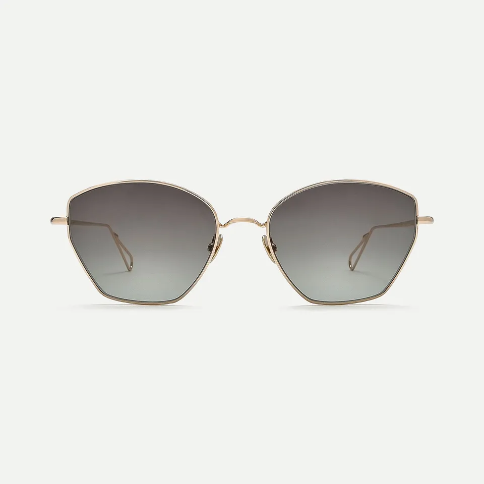 AHLEM Septembre occhiali da sole champagne green gradient metallo