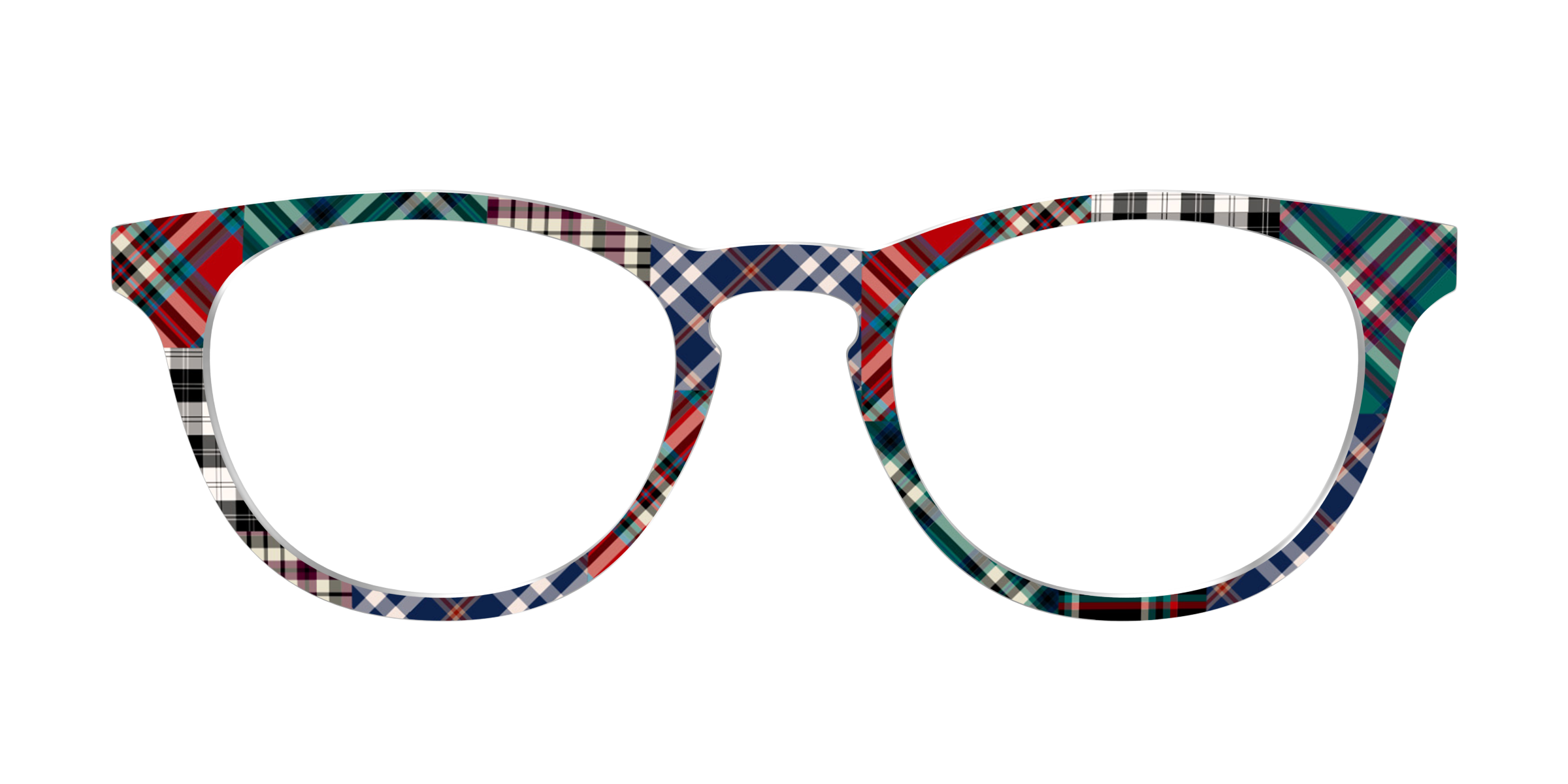 Pair Eyewear Design Tops Grunge Plaid Print Mix top scozzese