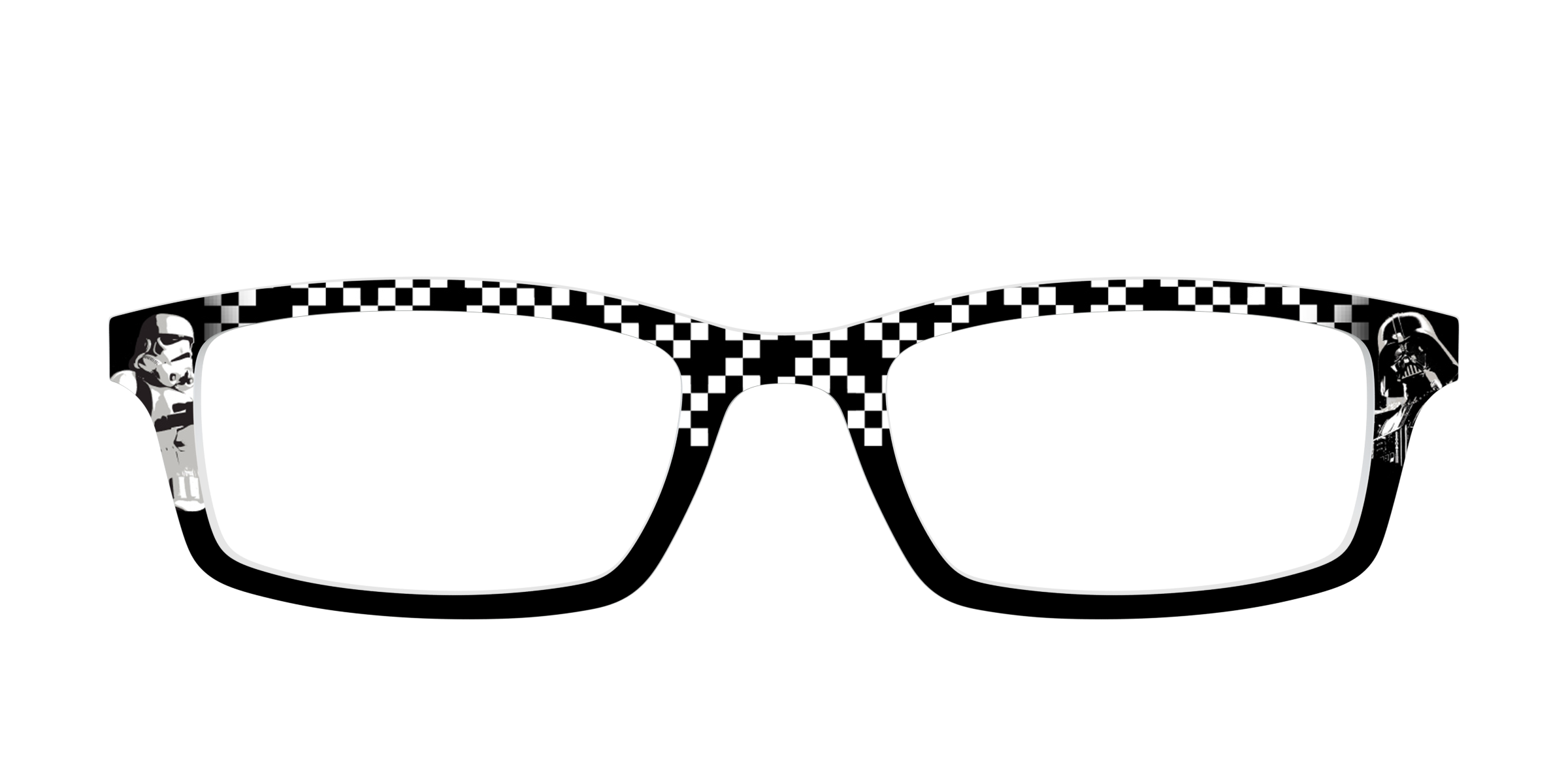 Pair Eyewear Collabs Dark Side Checker Split top Cedro