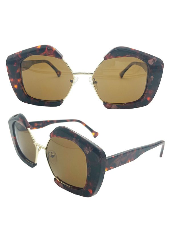Ouyuan NSA24107 occhiali da sole heavy brow blu 53-17-145