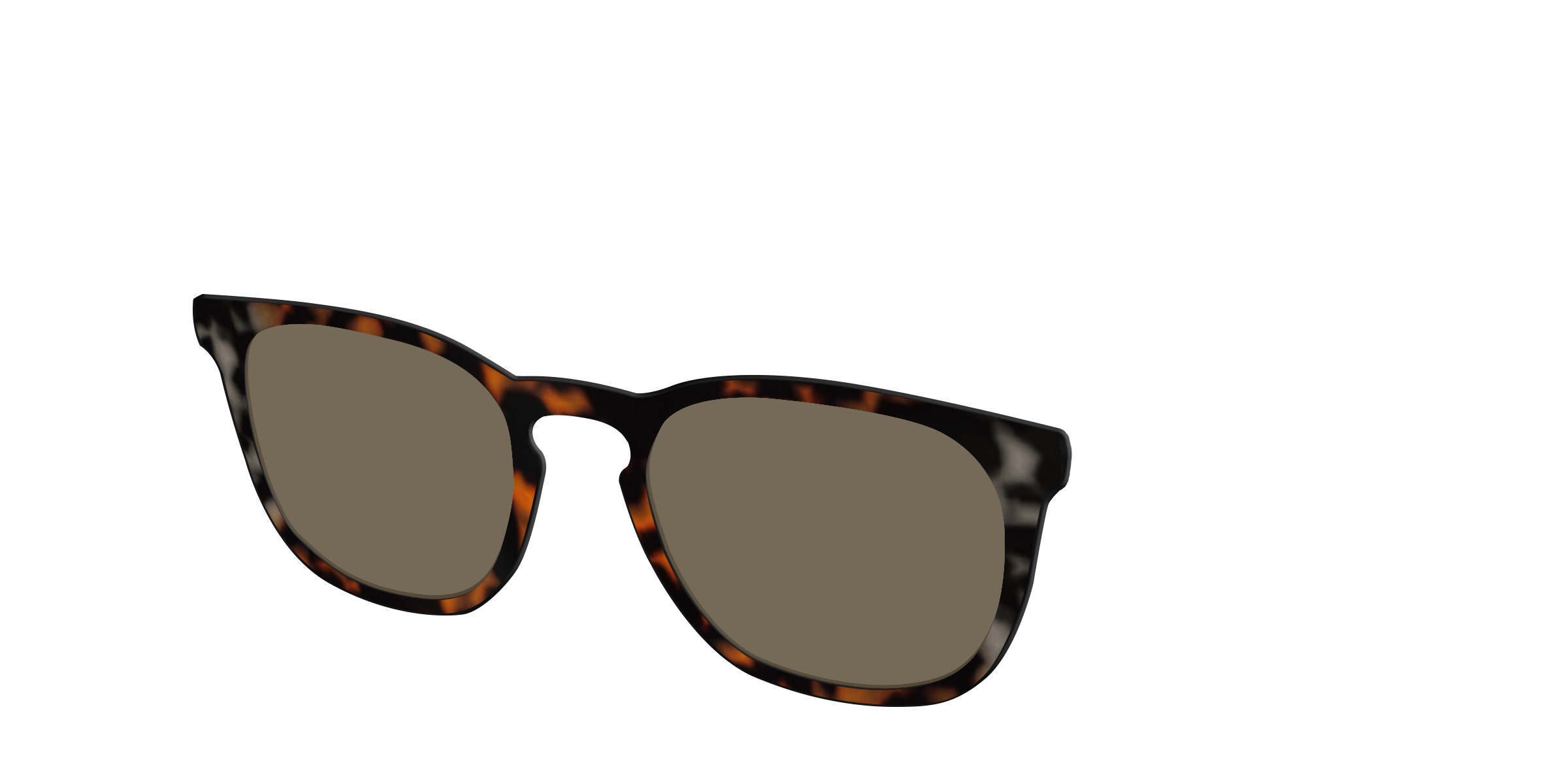 Pair Eyewear Sun Tops Polarized Gray Amber Tortoise clip sole