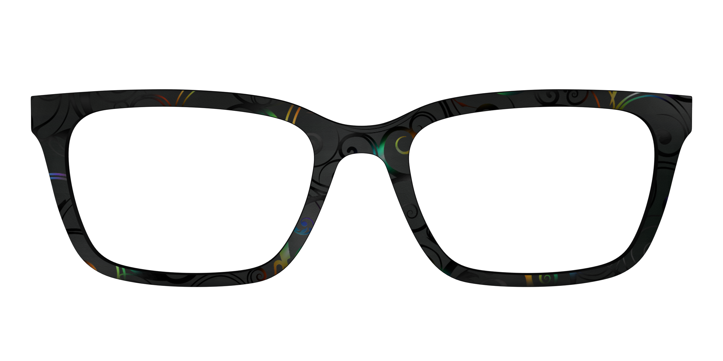 Pair Eyewear Design The Black Shimmer Scrolls top Cedro nero
