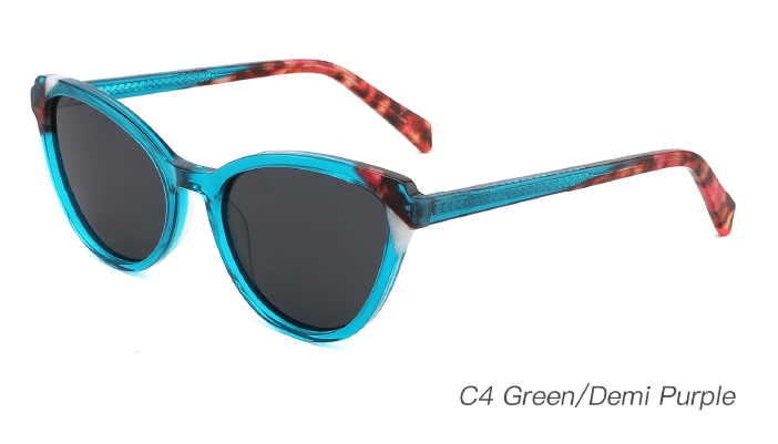 Ouyuan AS00001 occhiali da sole donna cat-eye multicolore