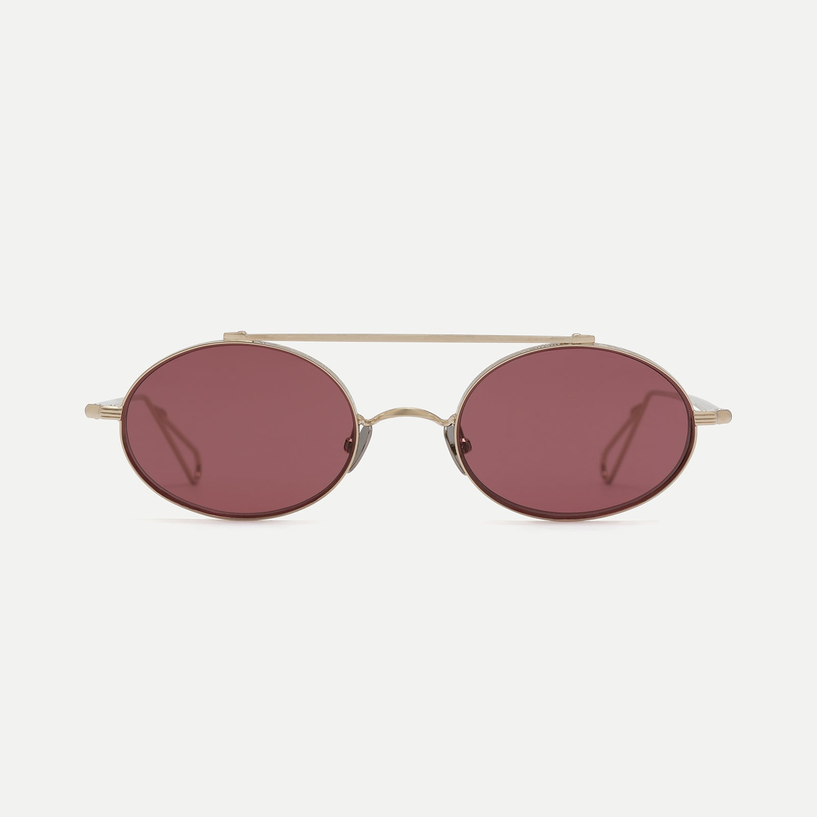 AHLEM Turbigo occhiali da sole Grey Gold ovali Plum