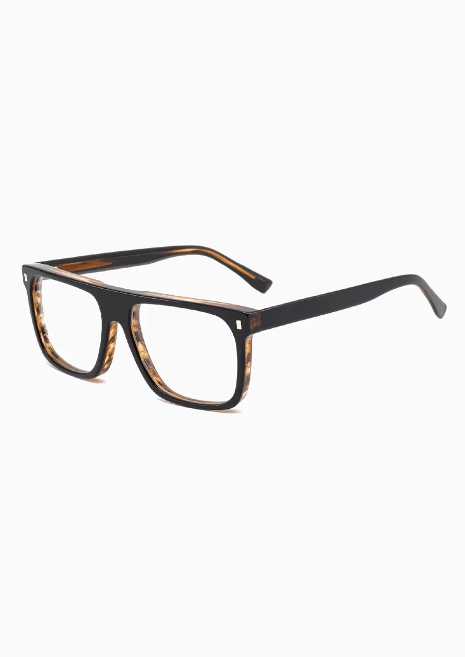 Ouyuan 309024 montatura occhiali uomo squadrata acetato