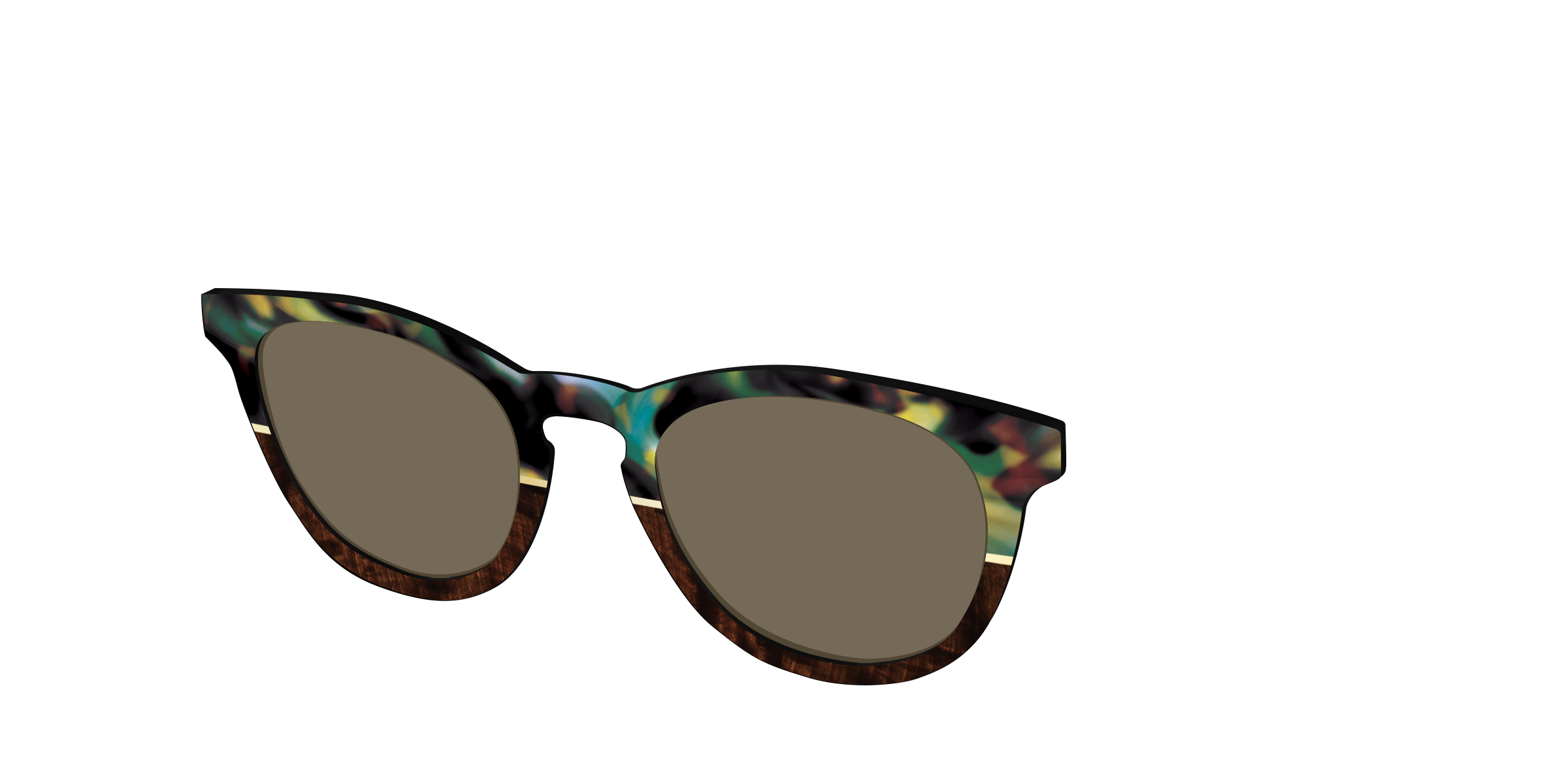 Pair Eyewear Sun Tops Mirage Split Gold Foil sole polarizzato 552