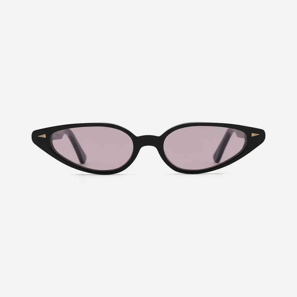Ahlem Comédie occhiali da sole Black acetato