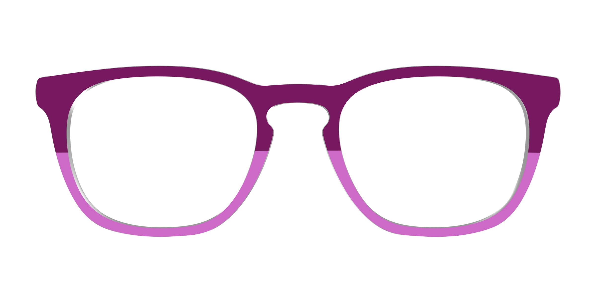 Pair Eyewear Design Tops The Mulberry & Orchid Split top occhiali