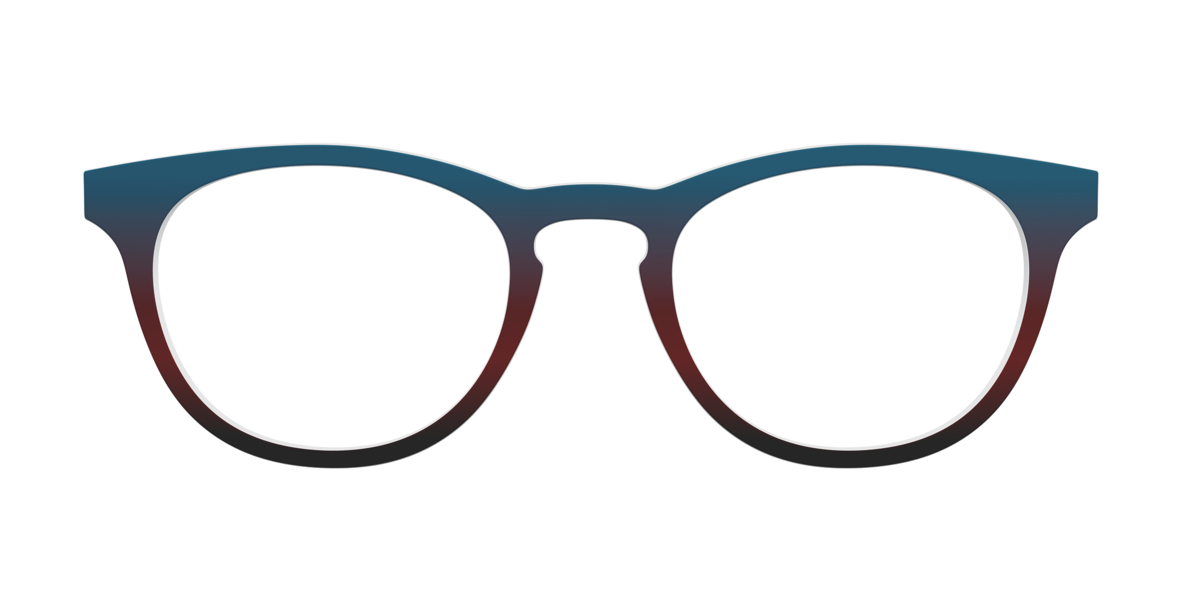 Pair Eyewear Solid Teal Espresso Gradient top per occhiali