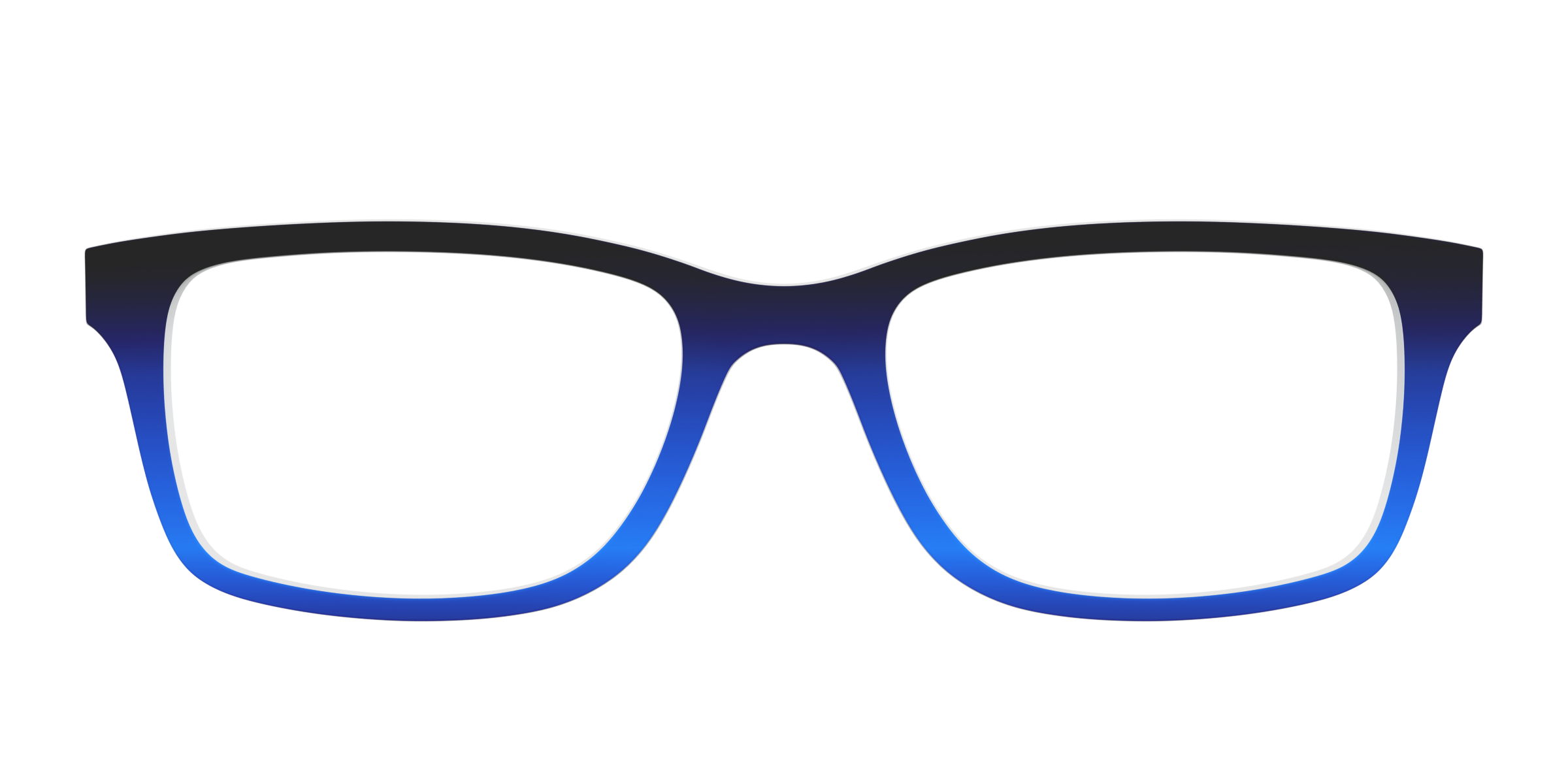 Pair Eyewear Solid Tops Black to Blueberry Gradient top occhiali nero blu