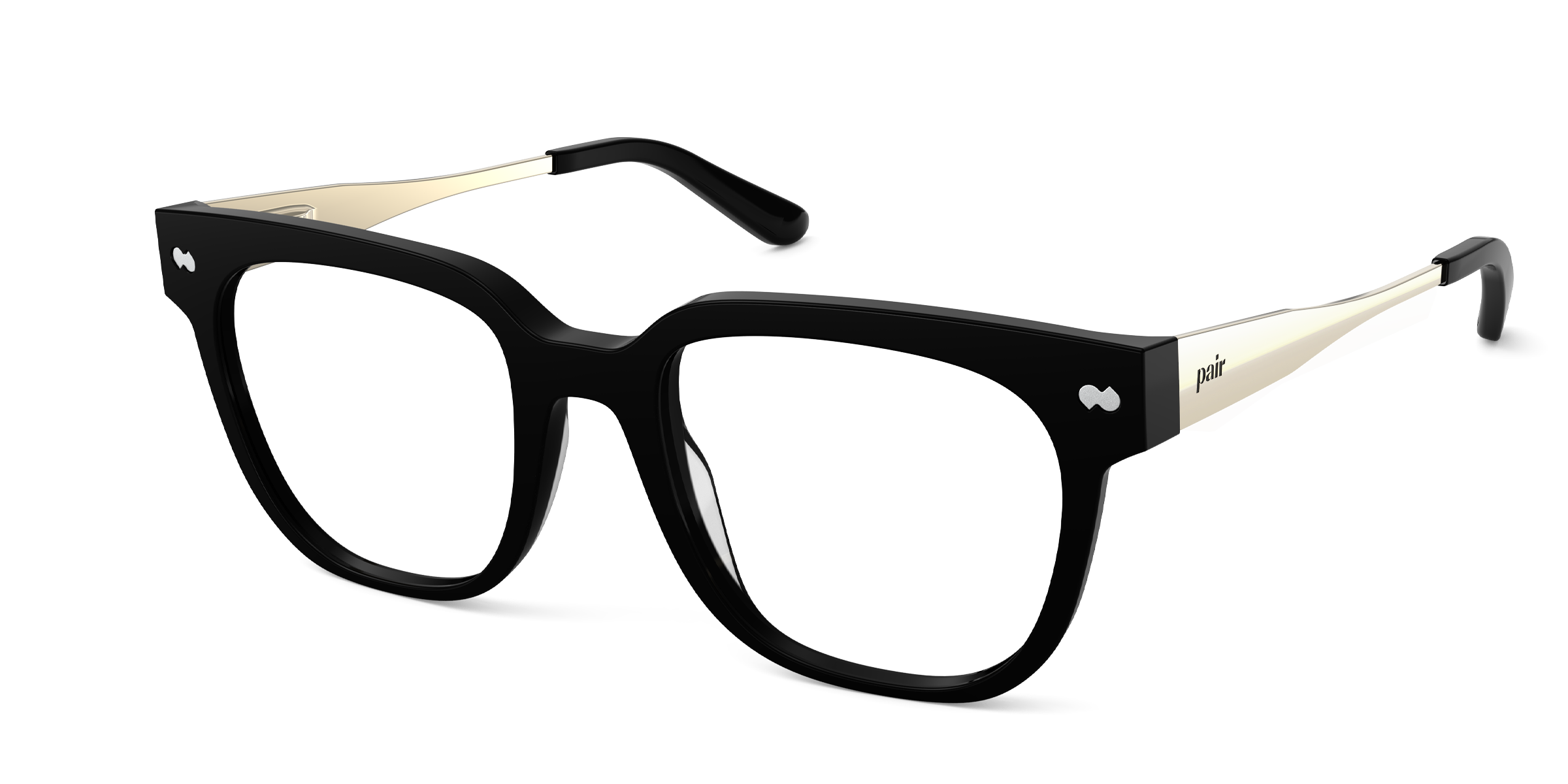 Pair The Murphy Mixed Material montatura vista nero oro