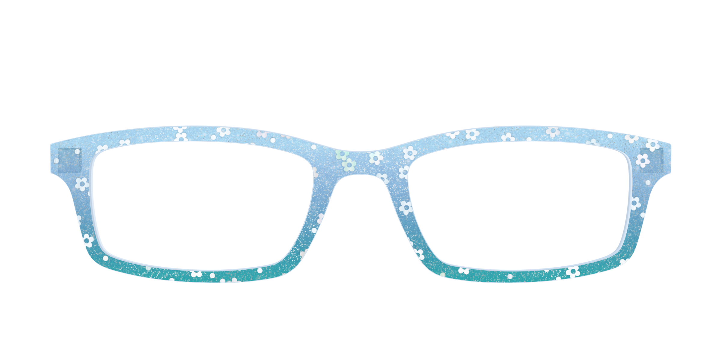 Pair Design Tops Sky Blue Crystal Daisy topper Cedro glitter