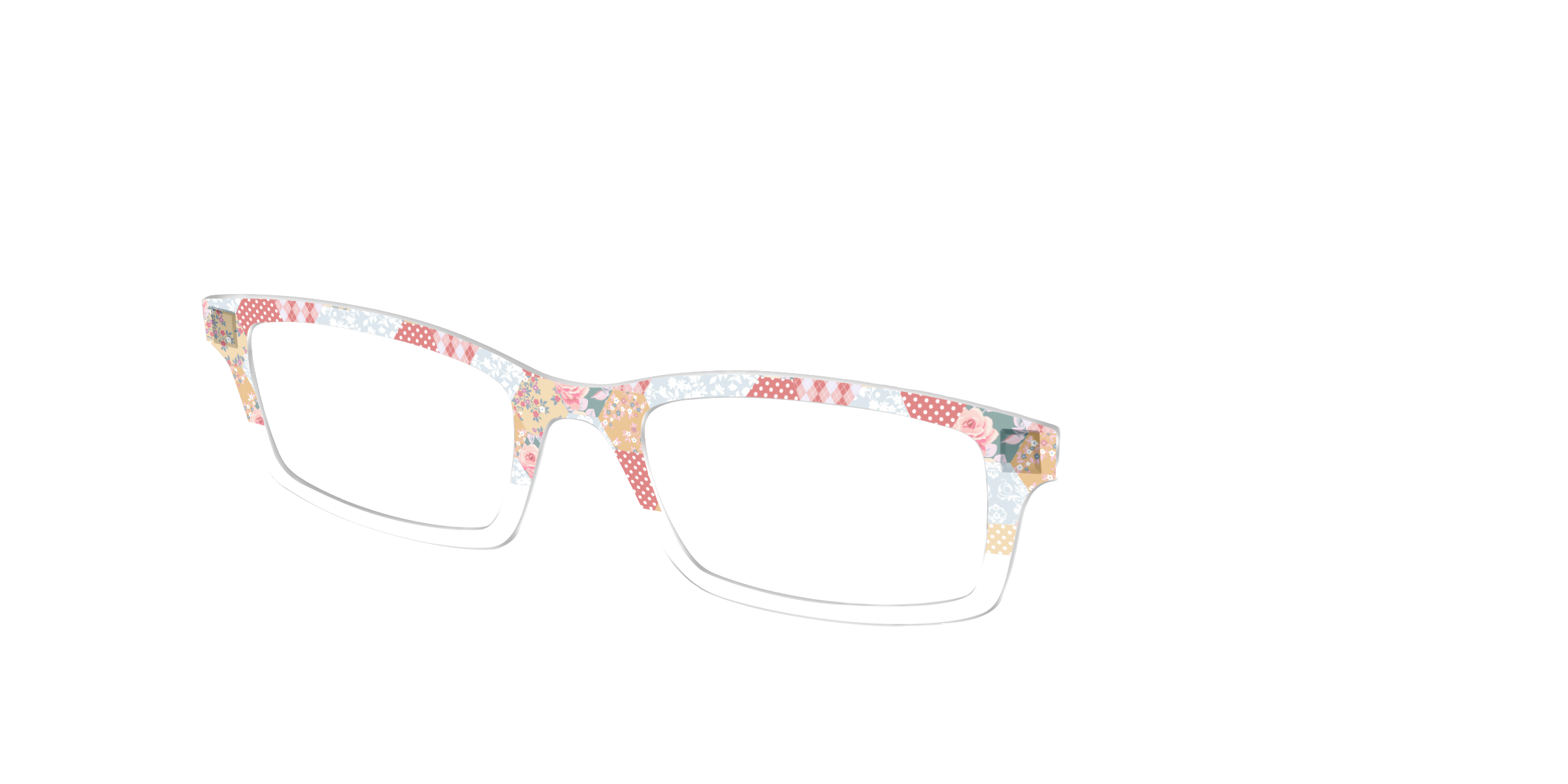 Pair Eyewear Design Tops Patchwork Hexagons Crystal top occhiali