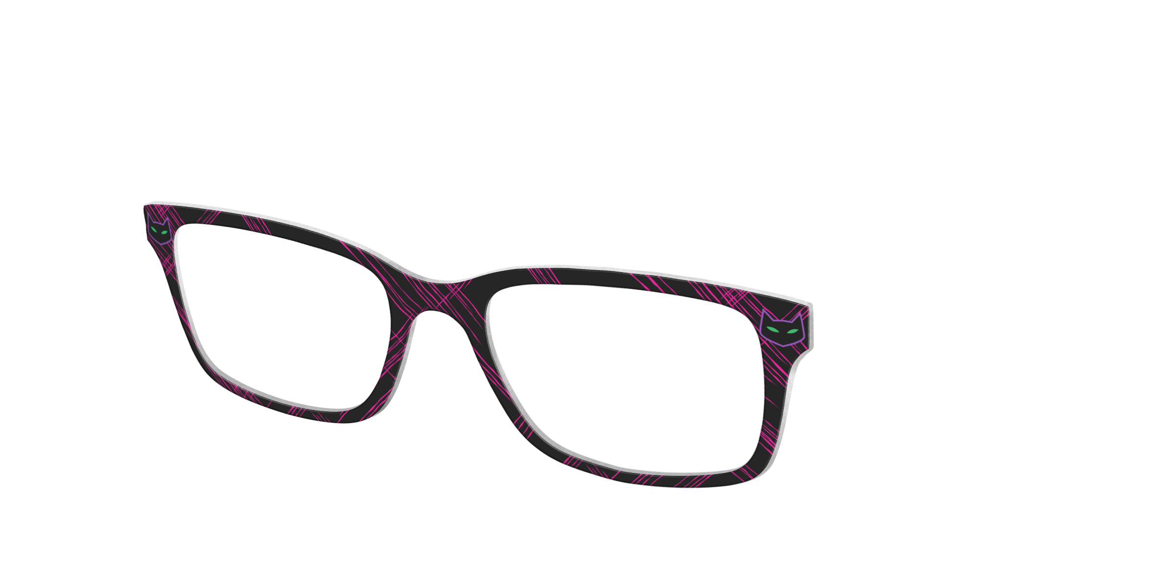 Pair Eyewear Collabs The Catwoman top occhiali nero rosa