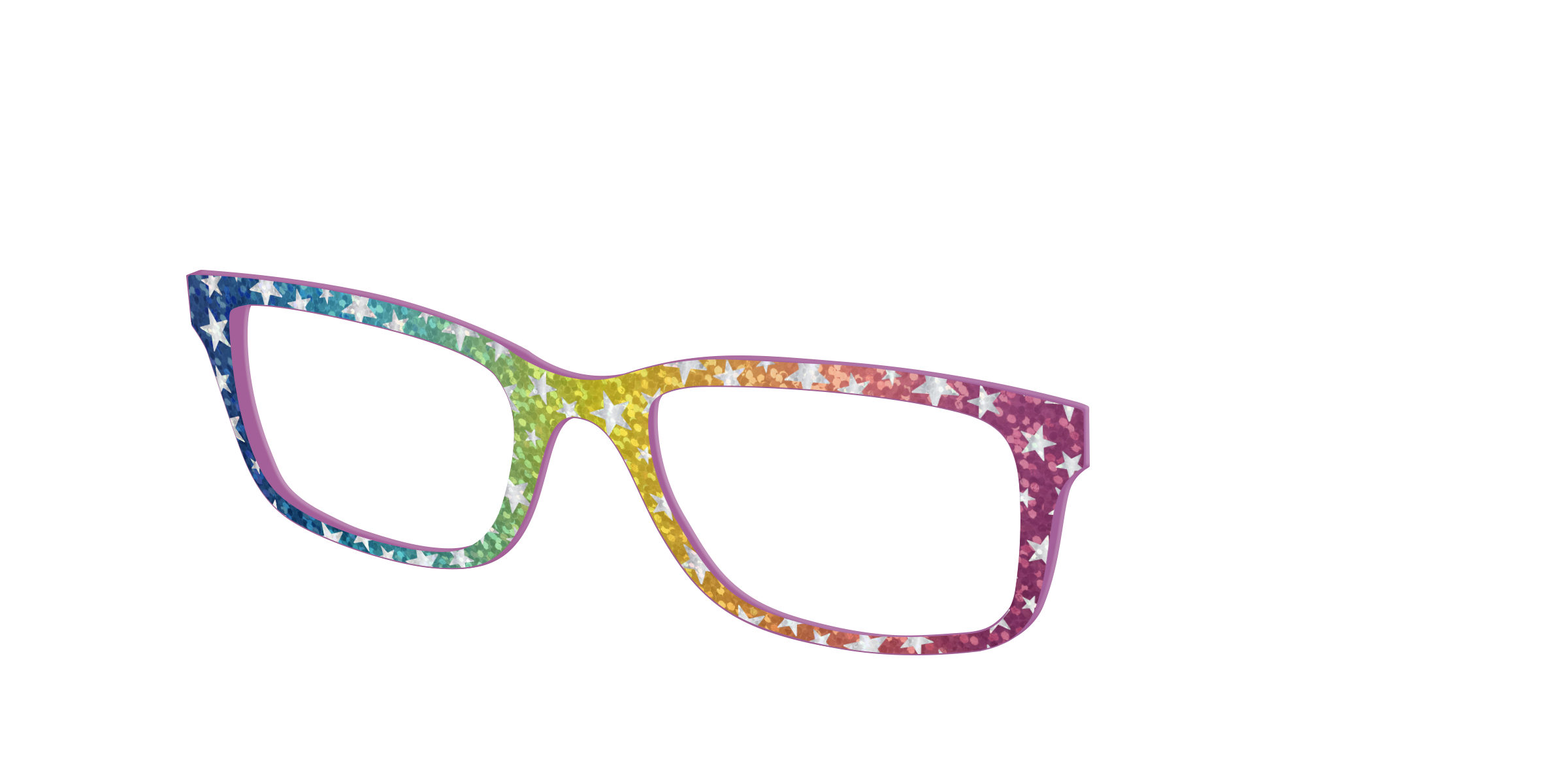 Pair Eyewear School Spirit Iridescent Rainbow Stars frontalino stelle