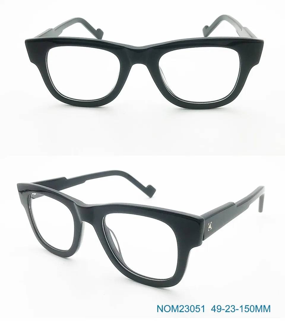 Ouyuan NOA23051 occhiali da vista acetato neri 49-23-150