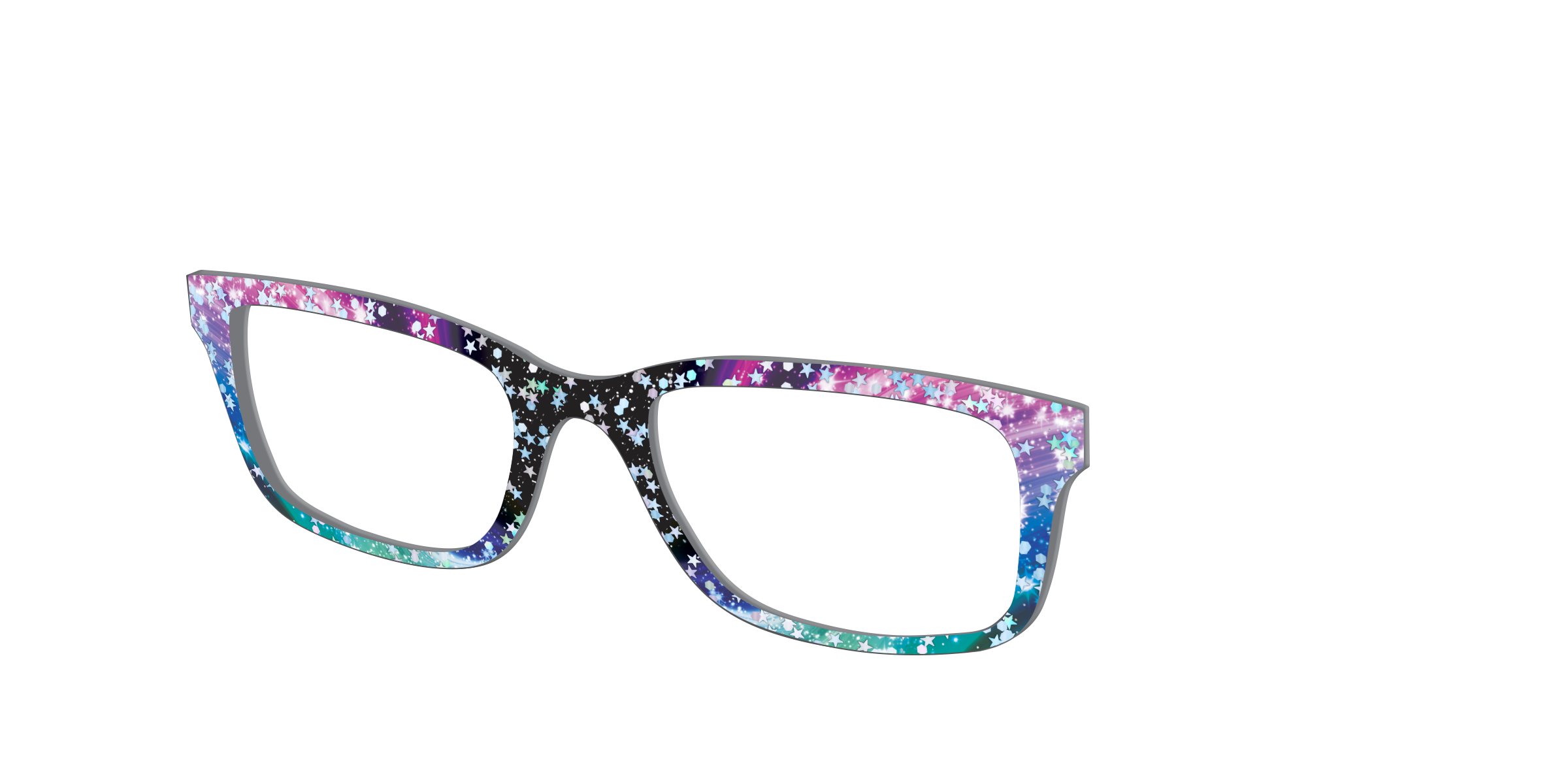 Pair Eyewear Design Tops The Stella Nebula Star Glitter top occhiali