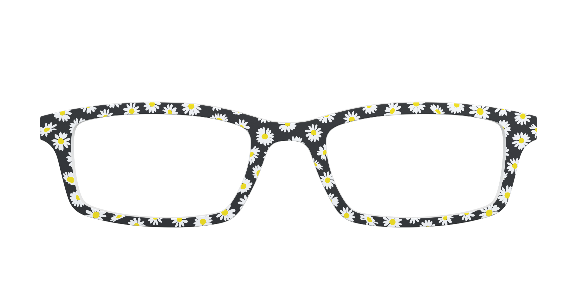 Pair Eyewear Solid Tops The Black Daisy top occhiali nero fiori