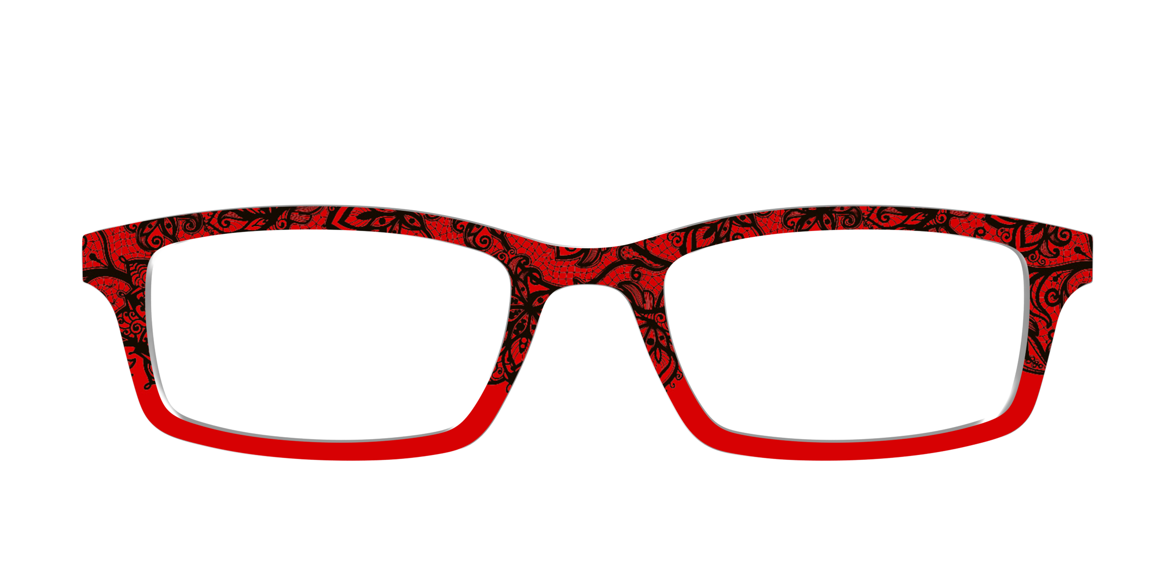 Pair Eyewear Design Tops Blood Red Lace Split top magnetico rosso