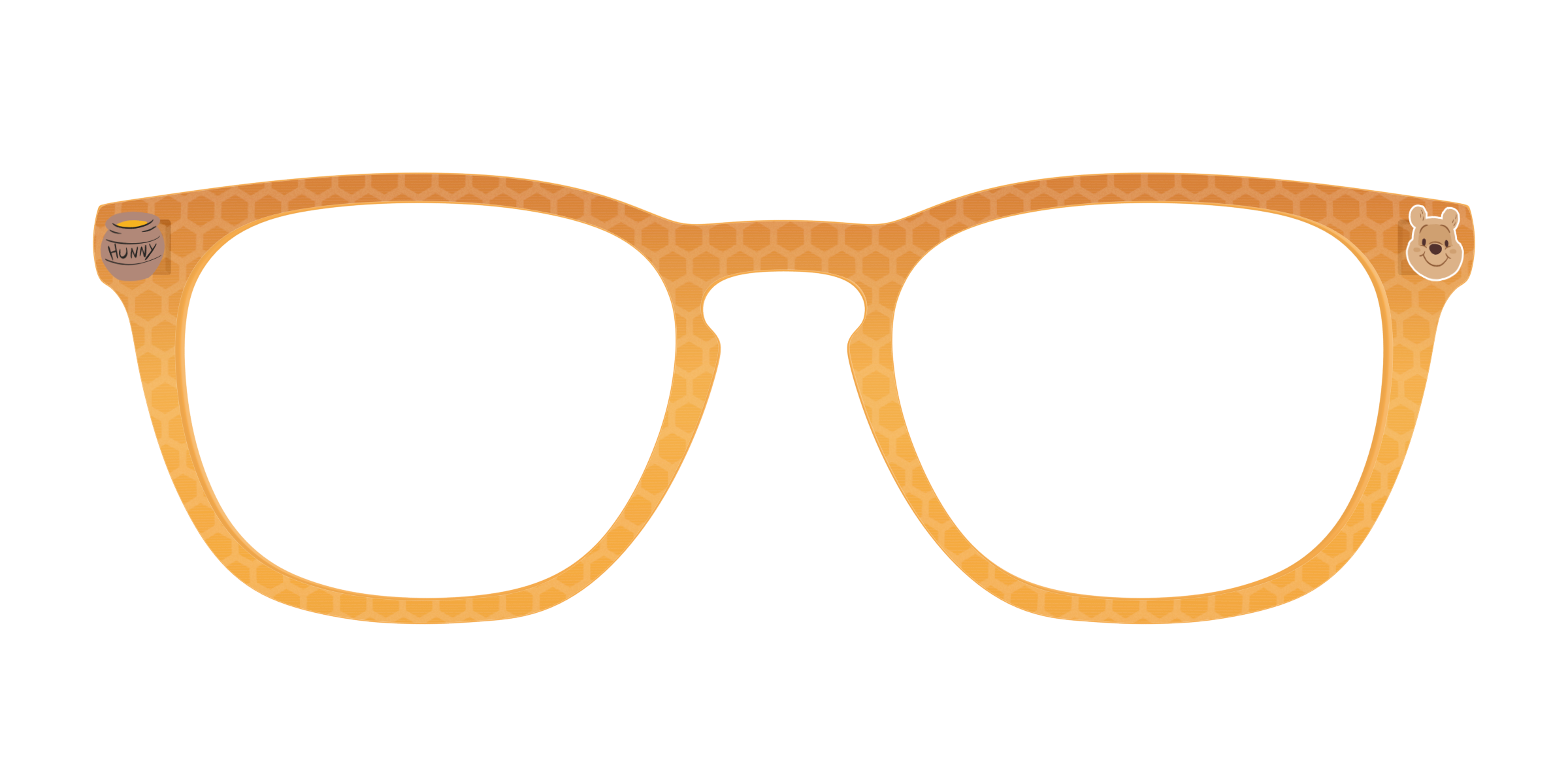 Pair Eyewear Collabs Hunny Crystal Honeycomb top giallo