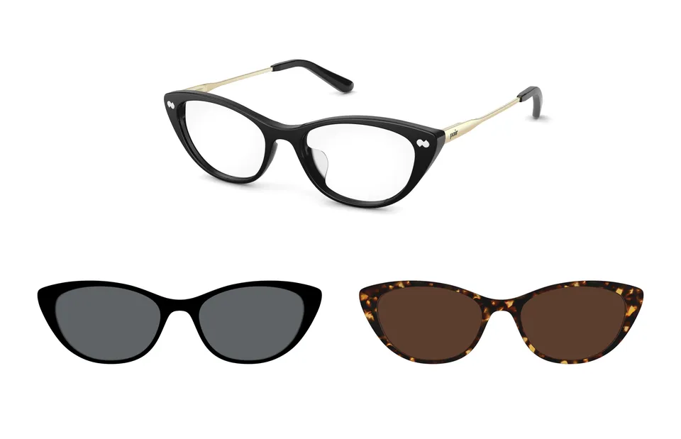 Pair Eyewear Ella Black Mixed Montatura Vista nero