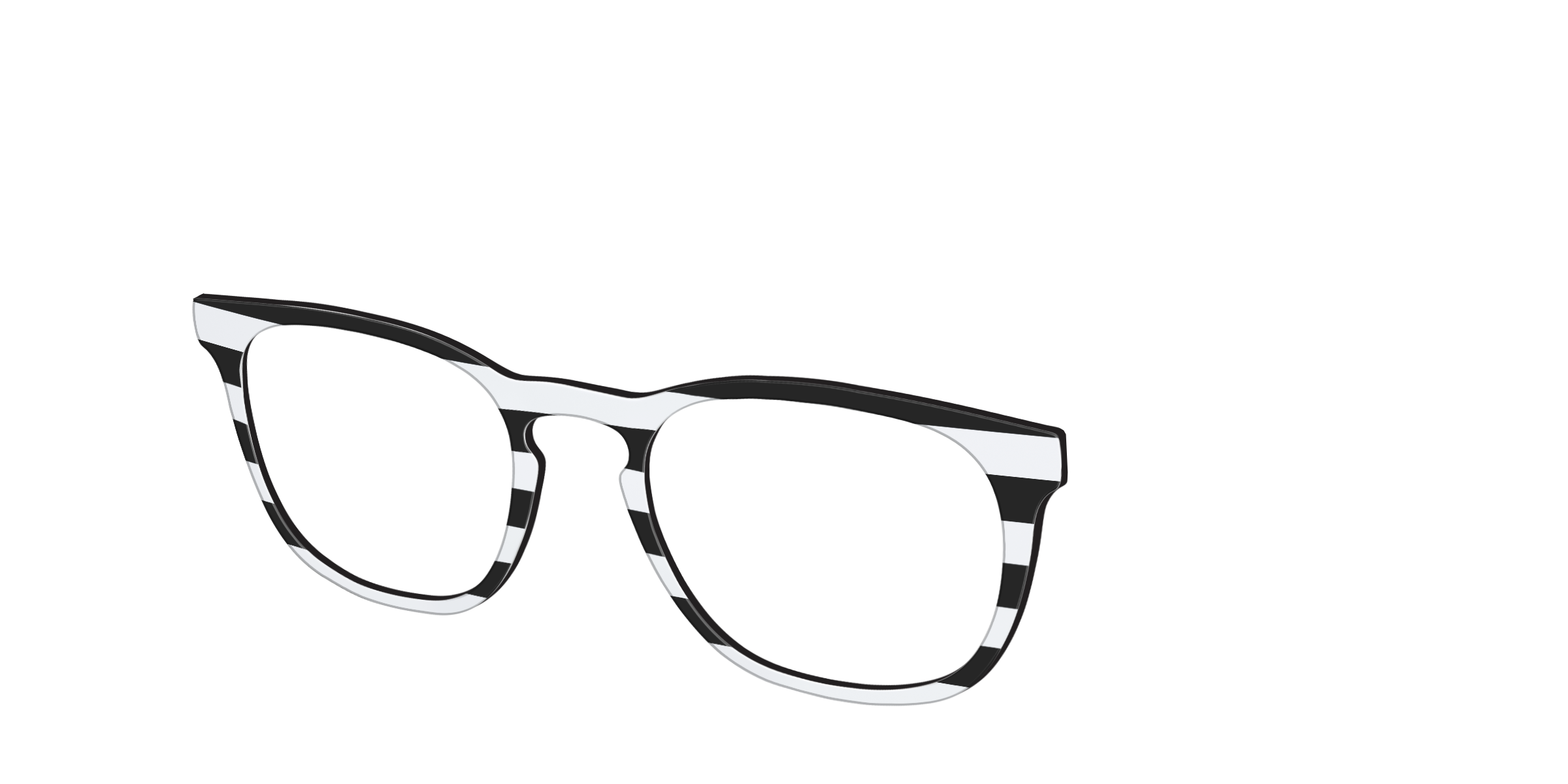 Pair Eyewear Solid Tops The Striped top occhiali righe