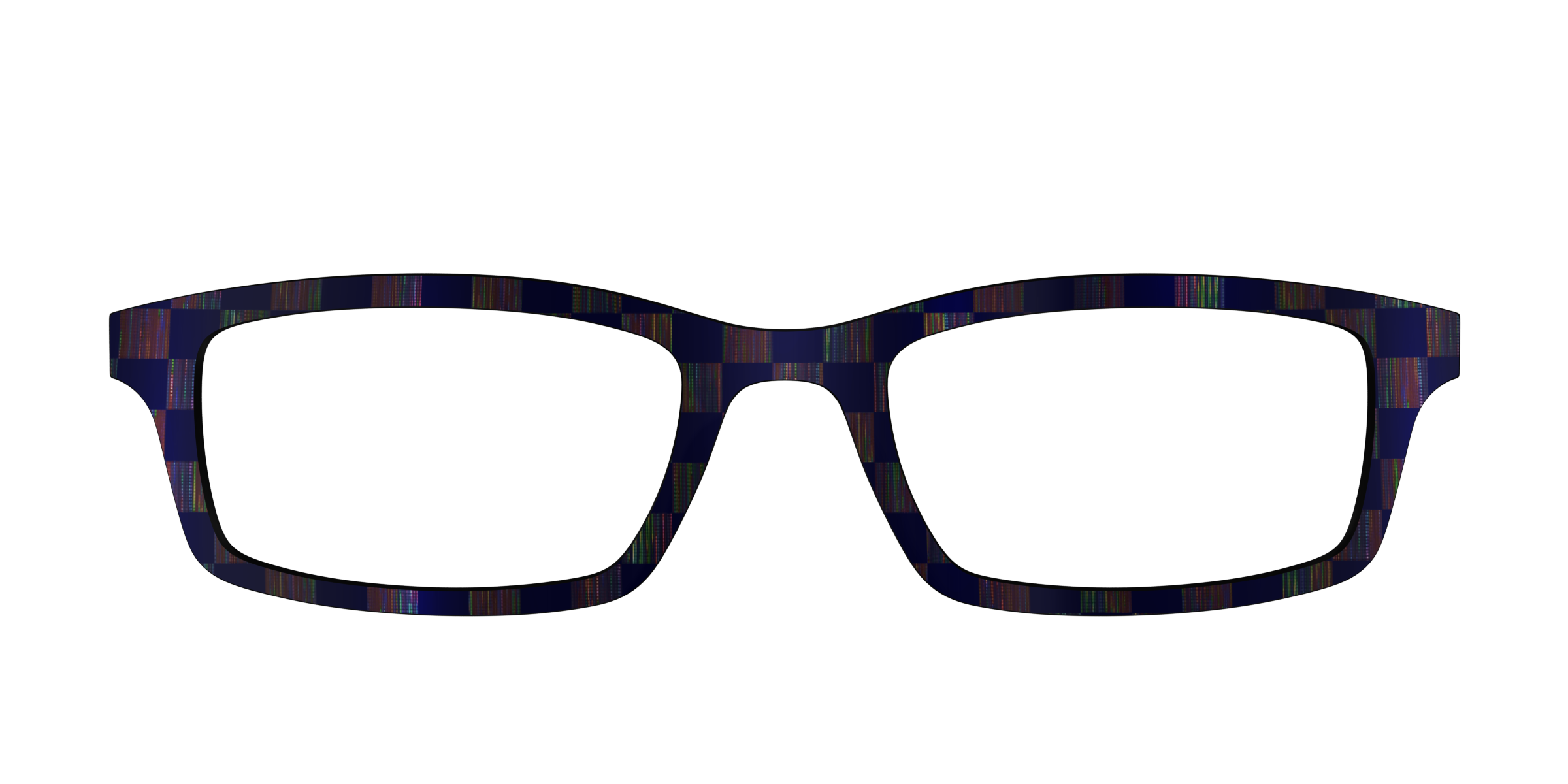 Pair Eyewear Design Tops Black Holographic Check top nero