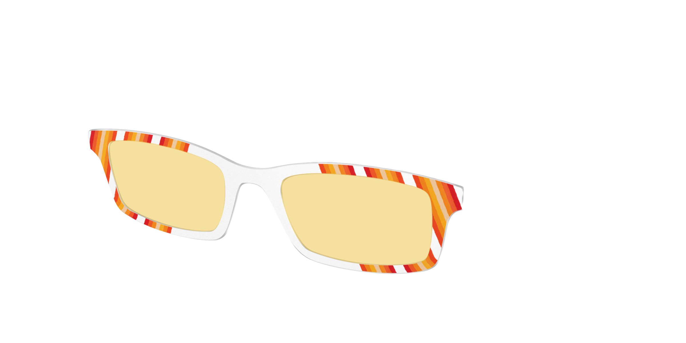 Pair Eyewear Design Tops Groovy Stripes top occhiali giallo