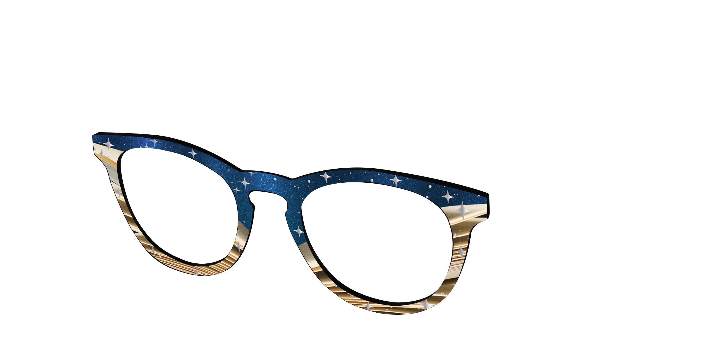Pair Eyewear Design Tops Enchanted Pages Shimmer top argento