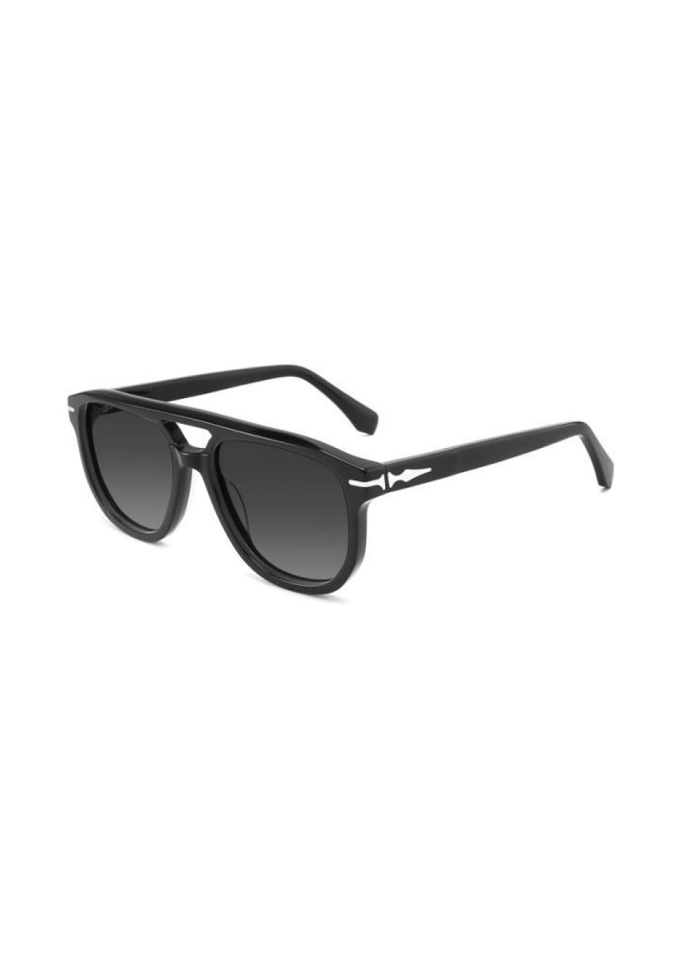 Ouyuan Sunglasses CO1227S occhiali sole aviatore nero doppio ponte