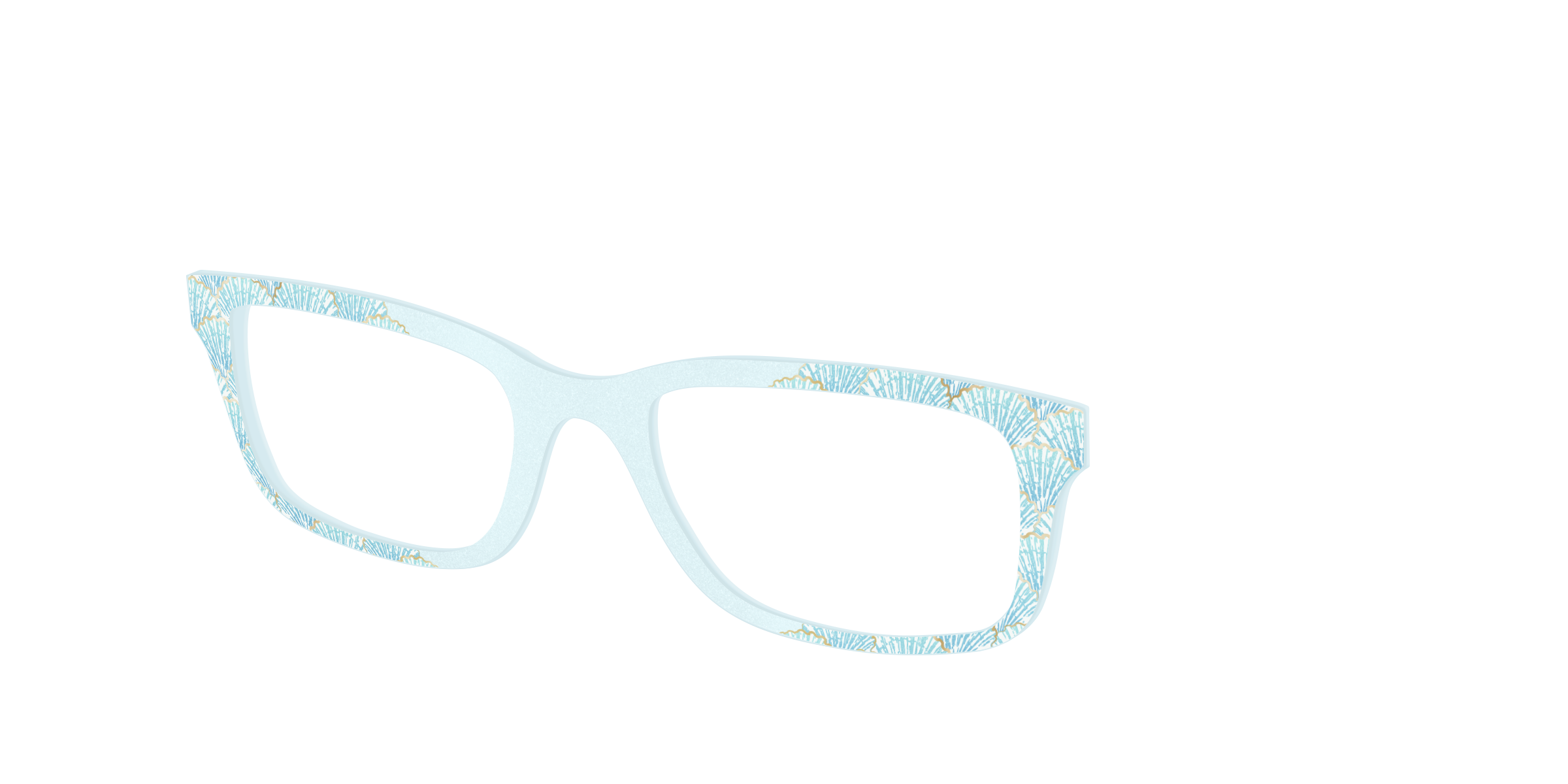 Pair Eyewear Design Tops Aquamarine Shells top frame oro
