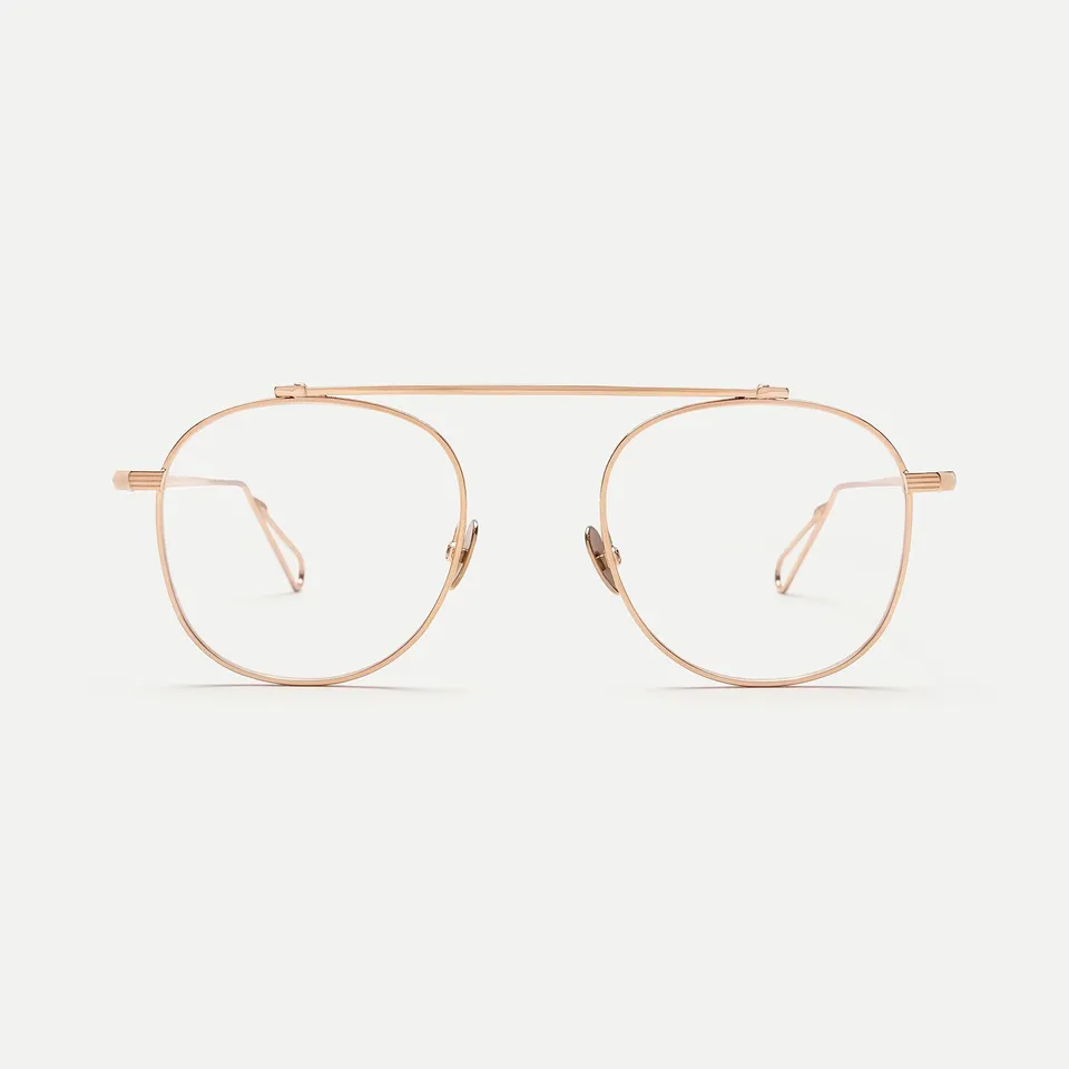 AHLEM Optical Belleville occhiali da vista Grey Gold metallo