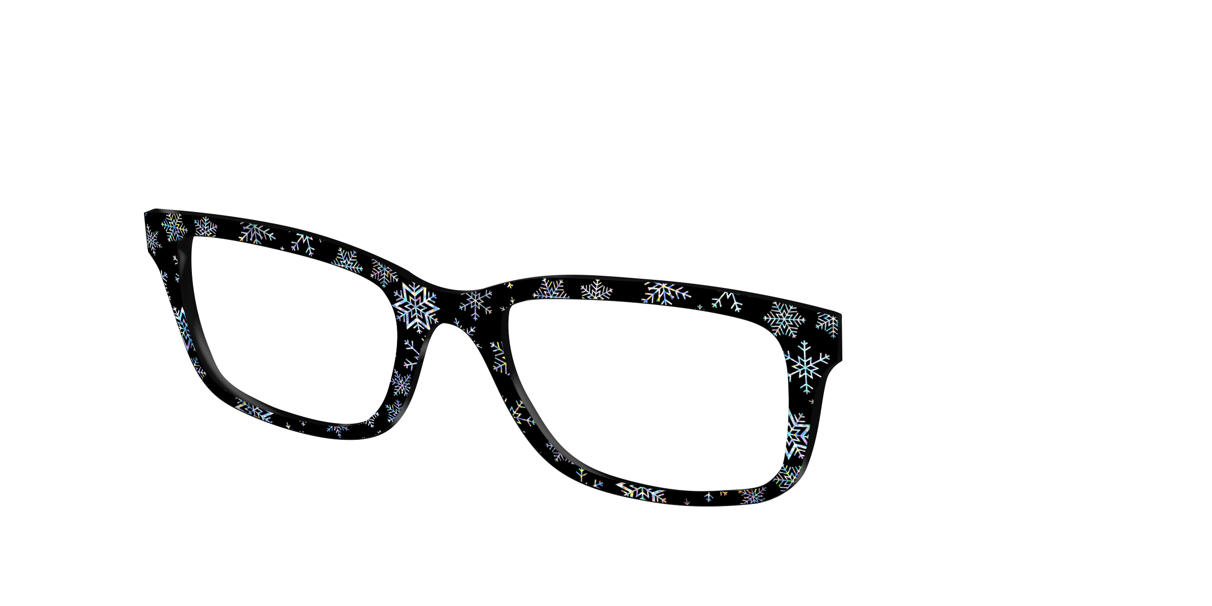 Pair Eyewear Design Tops Holographic Snowflakes top Cedro