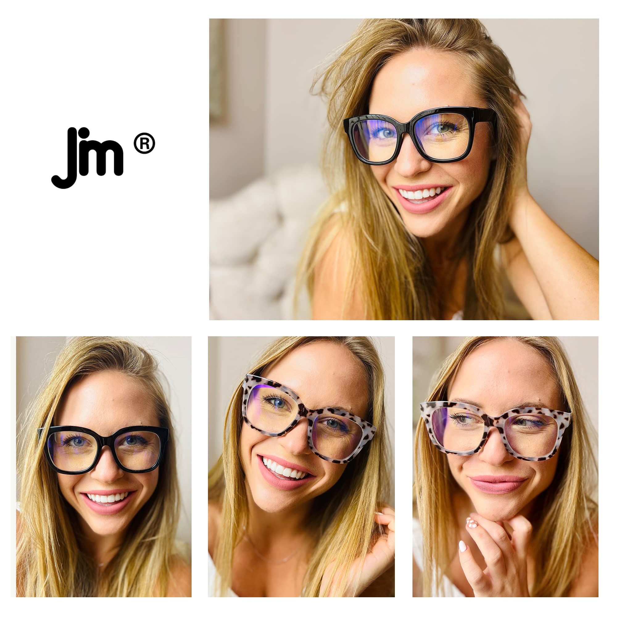 JM Occhiali Lettura Blocco Luce Blu 3 pack +2.00 nero grigio rosa