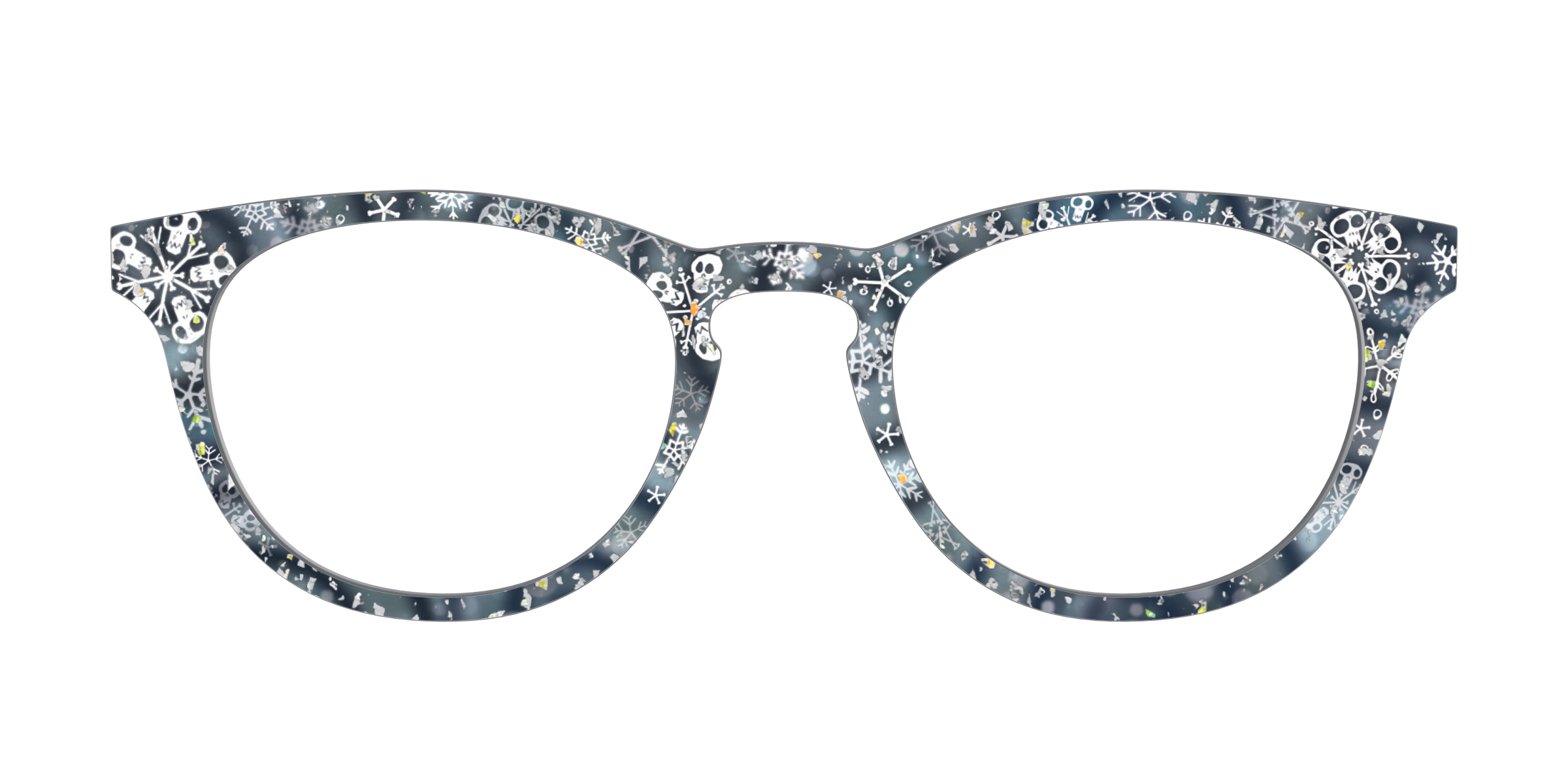 Pair Eyewear Collabs Christmas Town Snow Globe top glitter