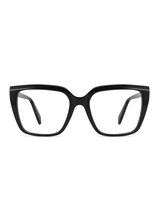 Ouyuan XB3008 occhiali da vista donna acetato nero