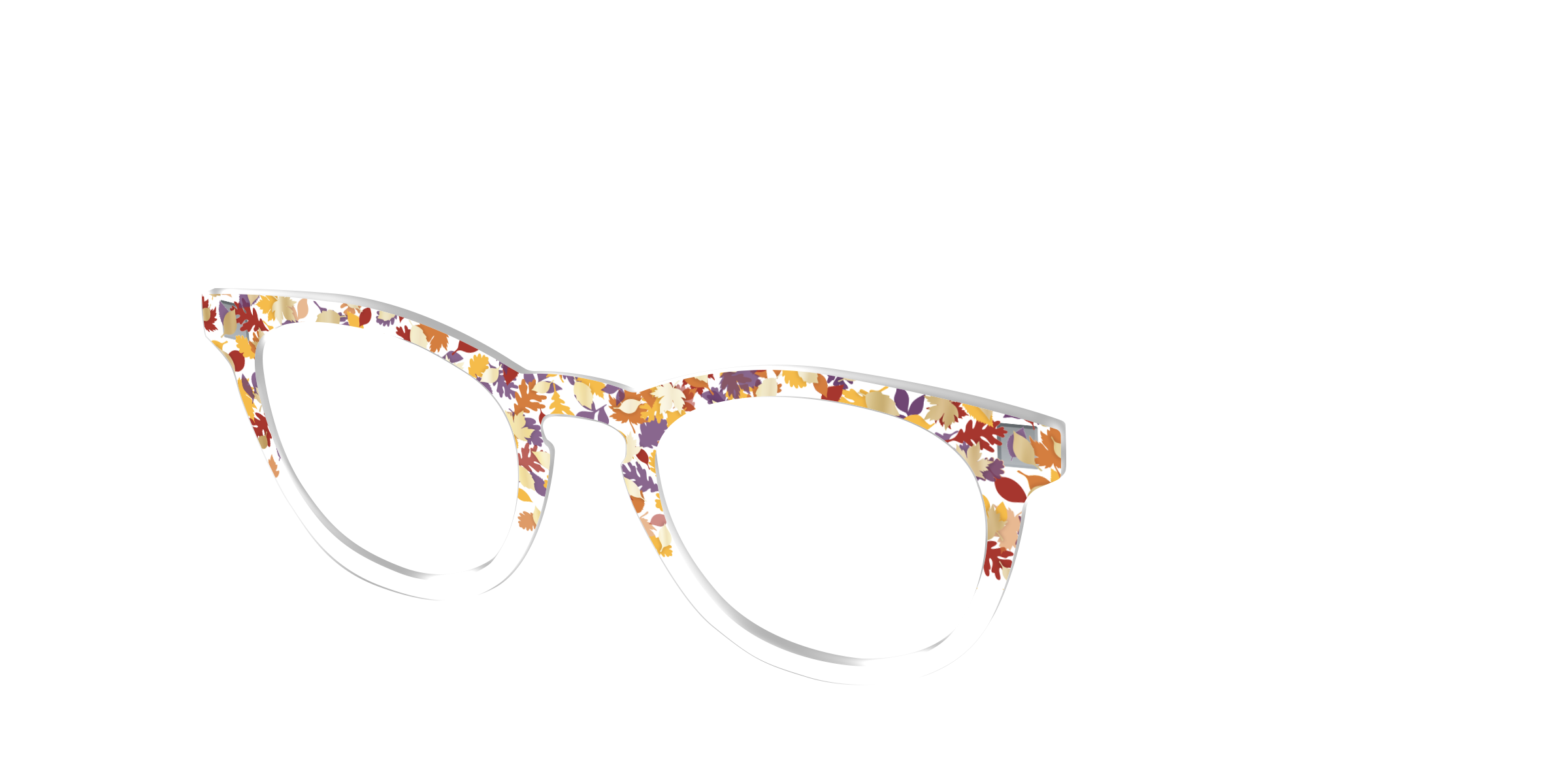 Pair Eyewear Design Tops Fallen Leaves Confetti Crystal top premium