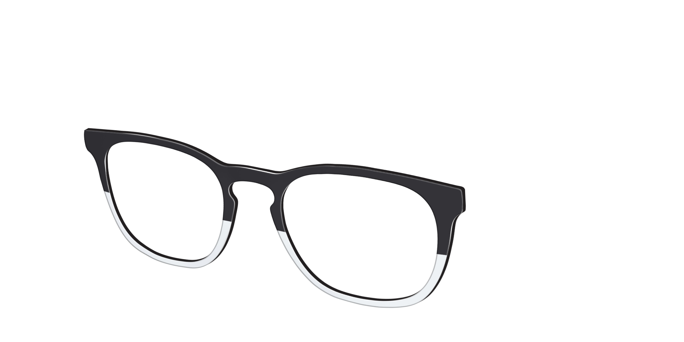 Pair Eyewear Solid Tops Black and White top occhiali 023 nero